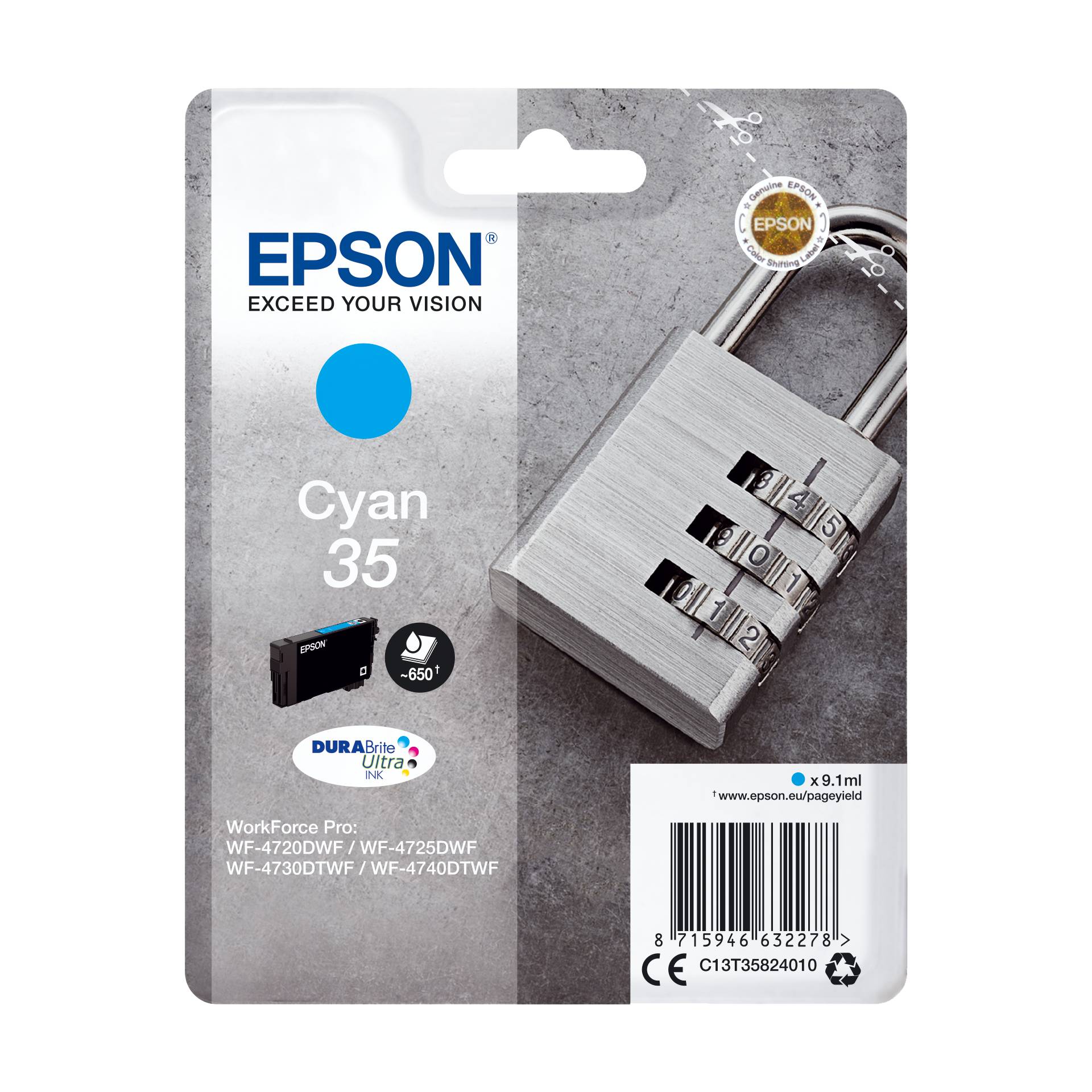 Epson cartuccia ciano DURABrite Ultra Ink 35    T 3582