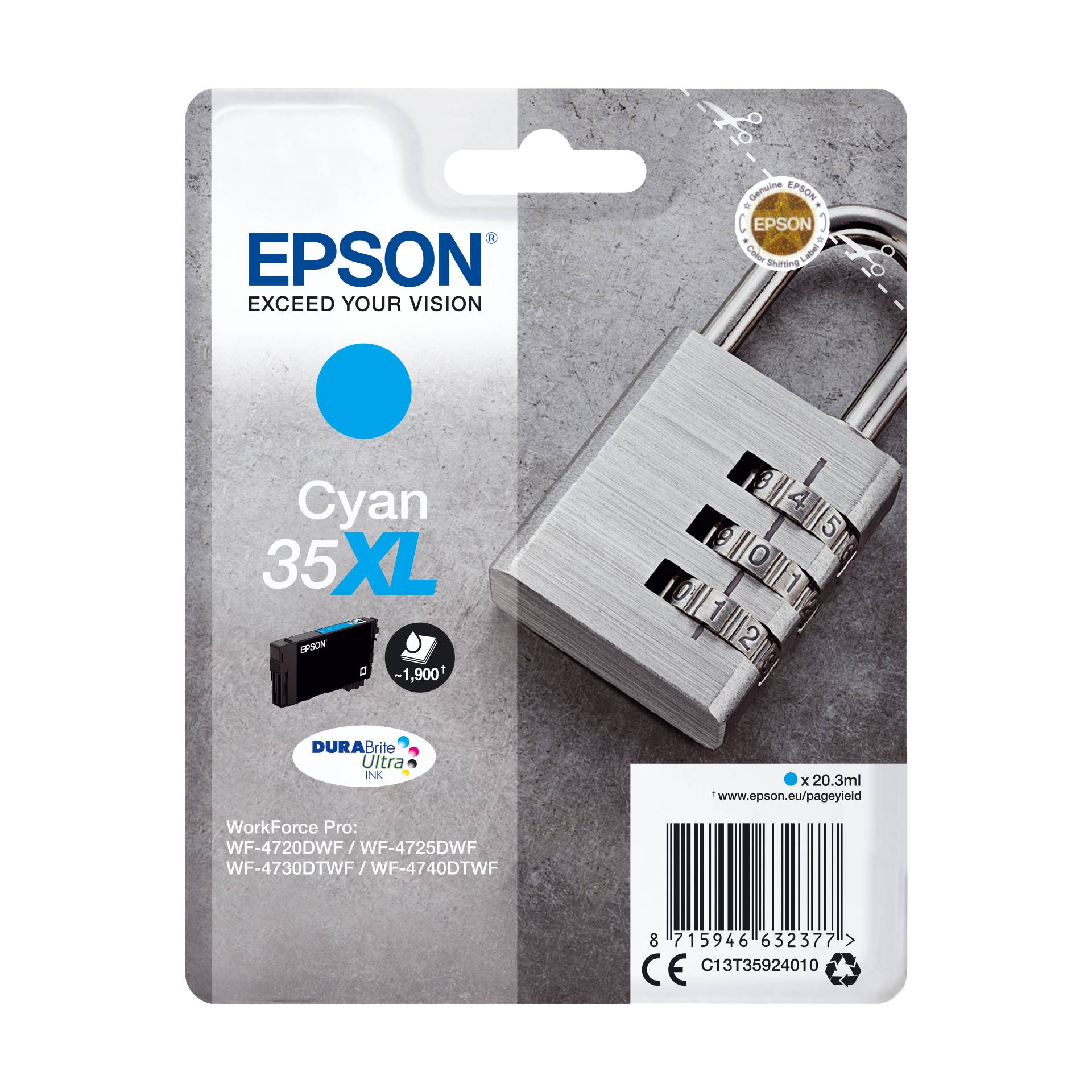 Epson cartuccia ciano DURABrite Ultra Ink 35 XL T 3592
