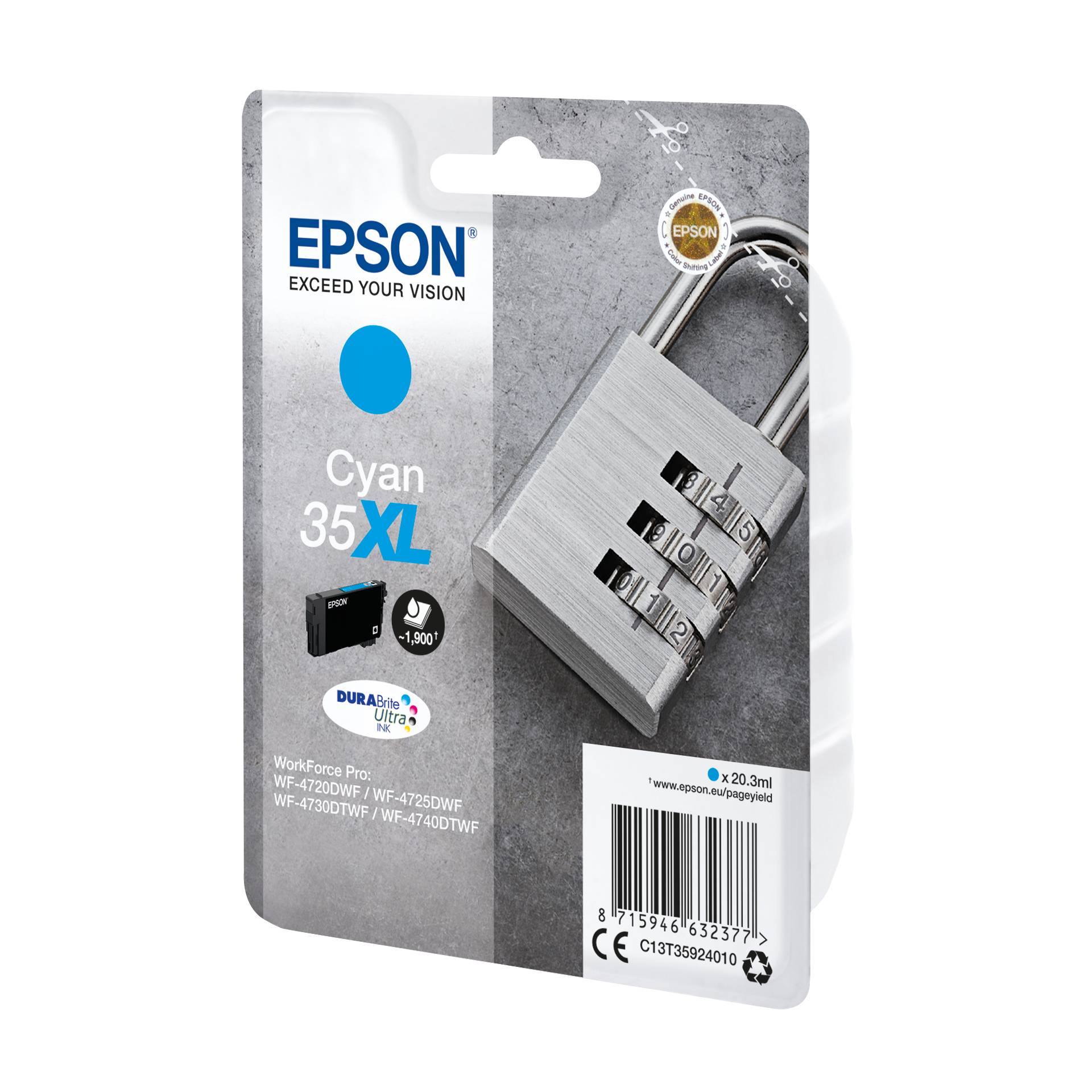 Epson cartuccia ciano DURABrite Ultra Ink 35 XL T 3592