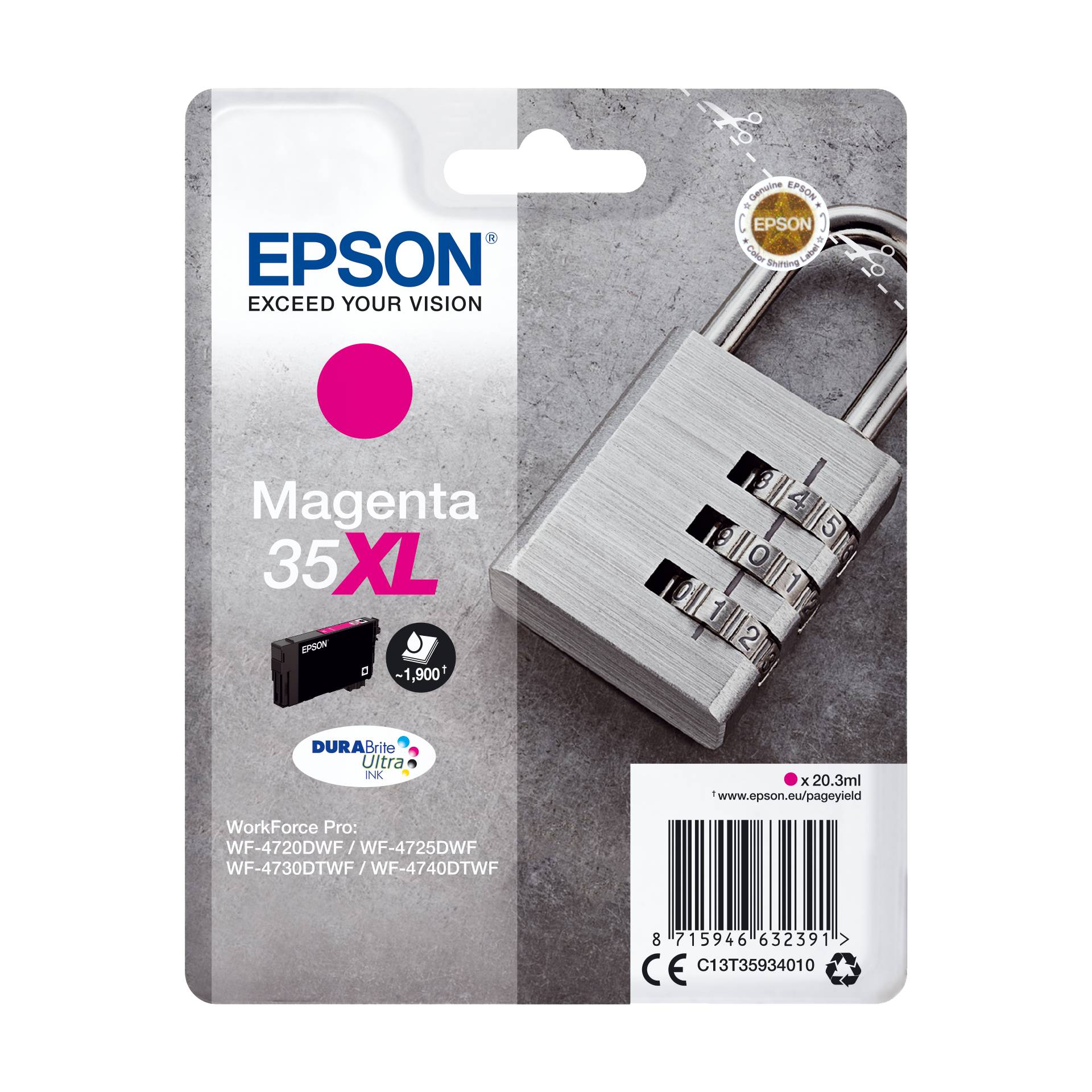 Epson cartuccia magenta DURABrite Ultra Ink 35 XL T 3593