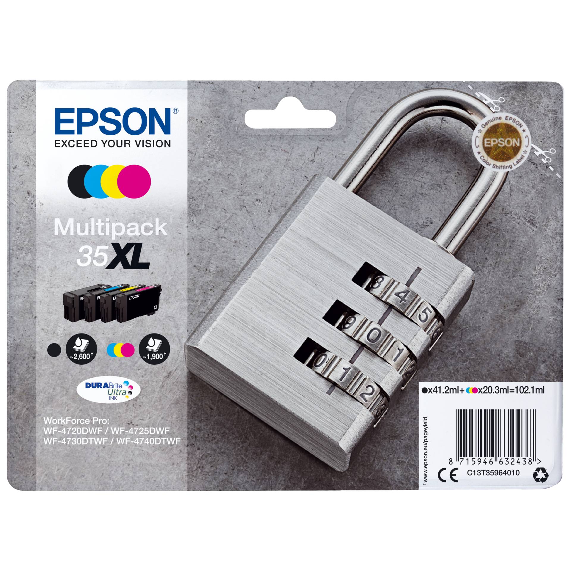 Epson DURABrite Ultra Multipack (4 colori) 35 XL          T