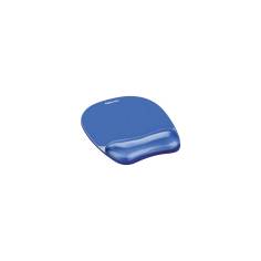 Fellowes Crystal Gel tappetino mouse poggiapolsi blu
