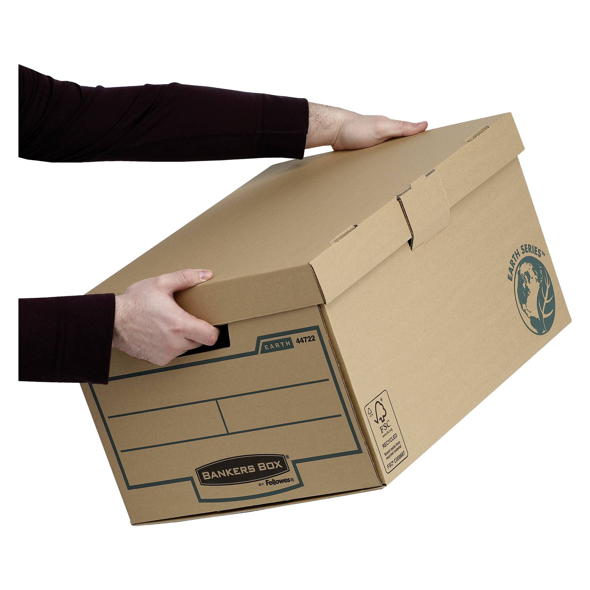 1x10 Fellowes Earth Scatole archivio con coperc. ribaltabile