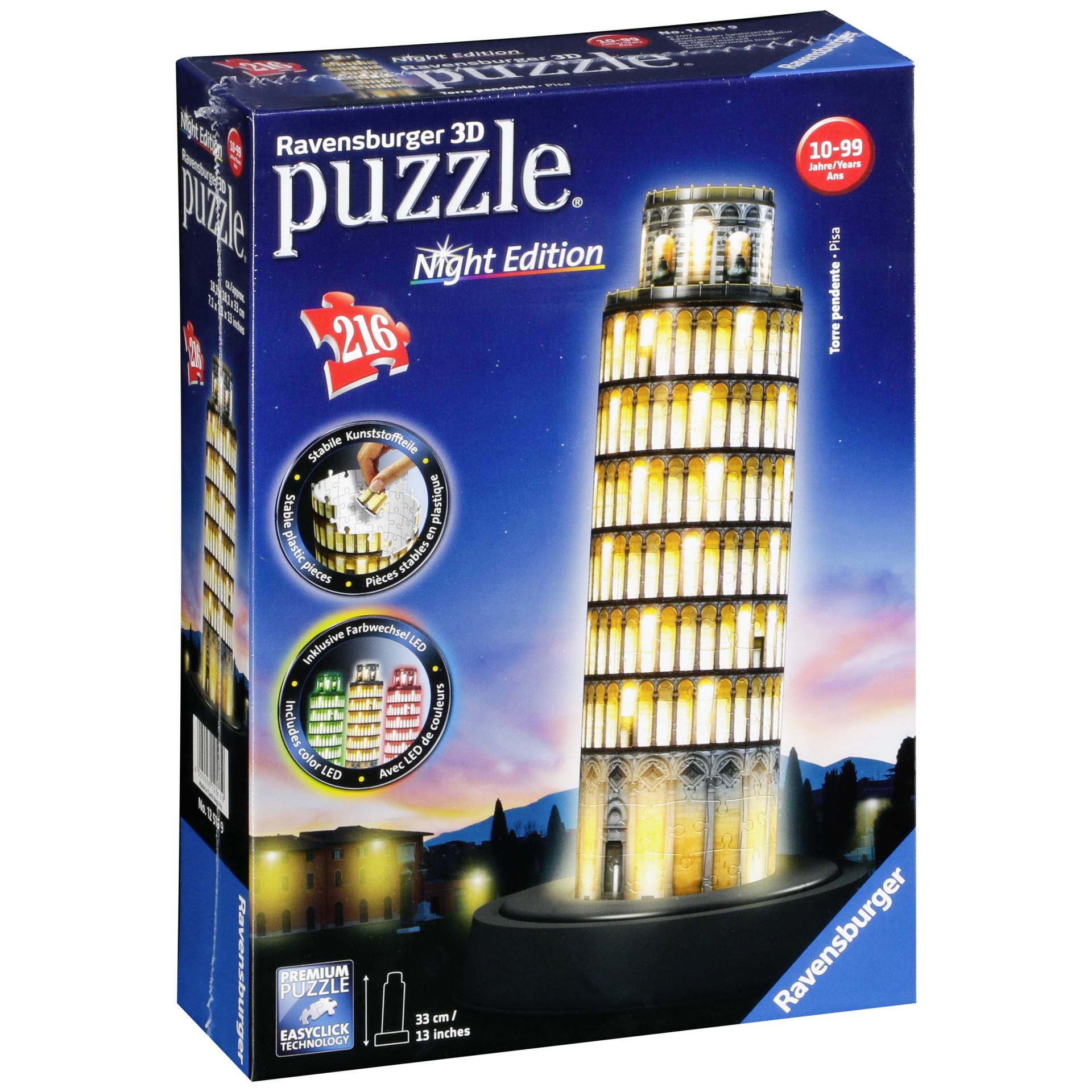 Ravensburger 3D Puzzle Torre di Pisa con luce