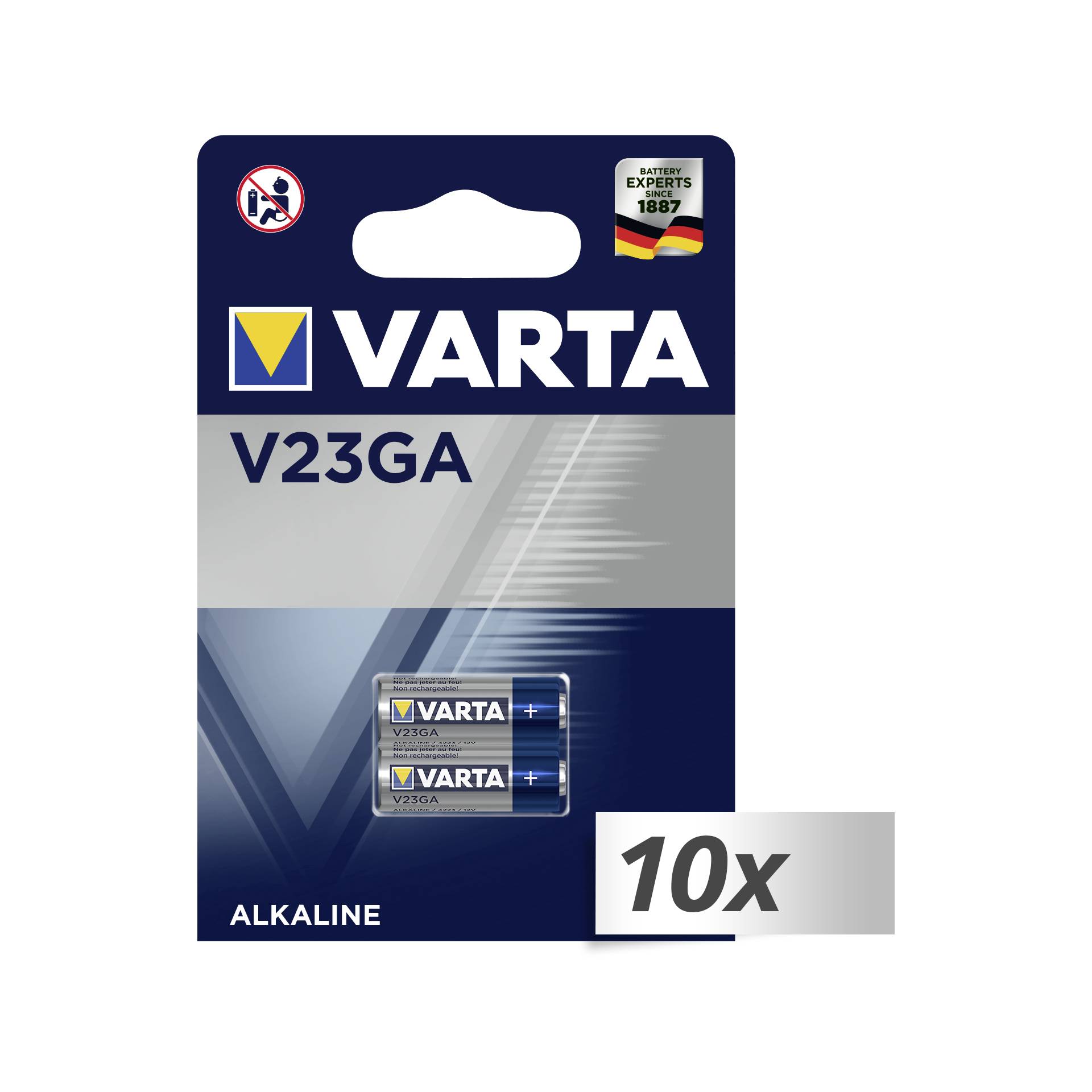 10x2 Varta electronic V 23 GA Car Alarm 12V
