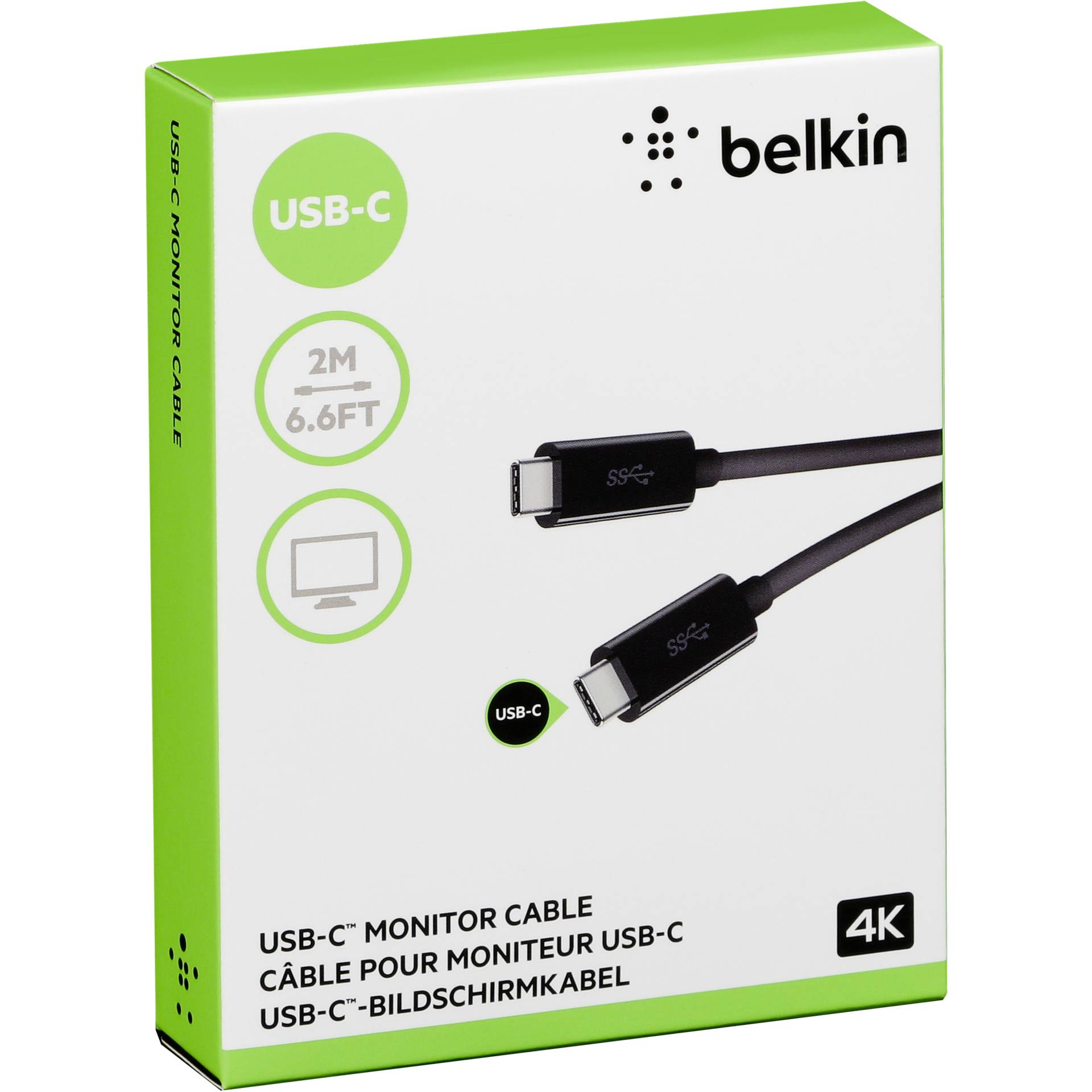Belkin USB-C/USB-C cavo monitor 2m 100W nero F2CU049bt2M-BLK