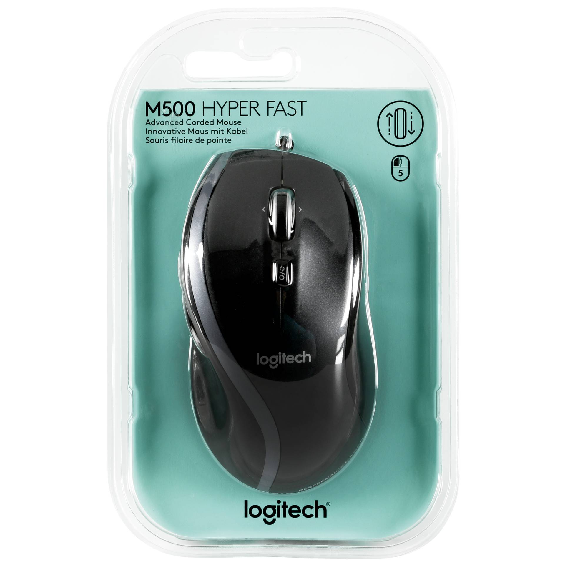 Logitech M500 Corded Mouse nero