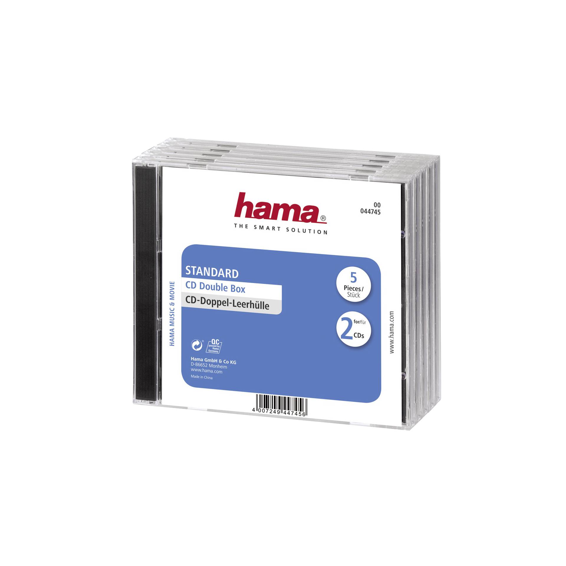 1x5 Hama custodia CD doppia 44745