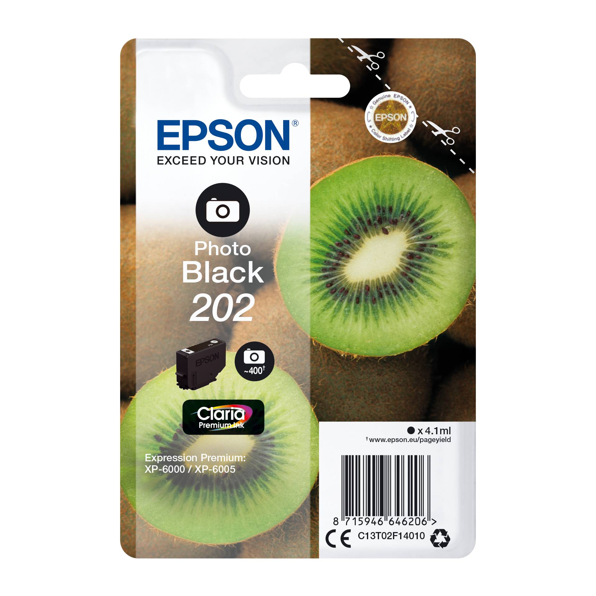 Epson cartuccia foto nero Claria Premium 202        T 02F1