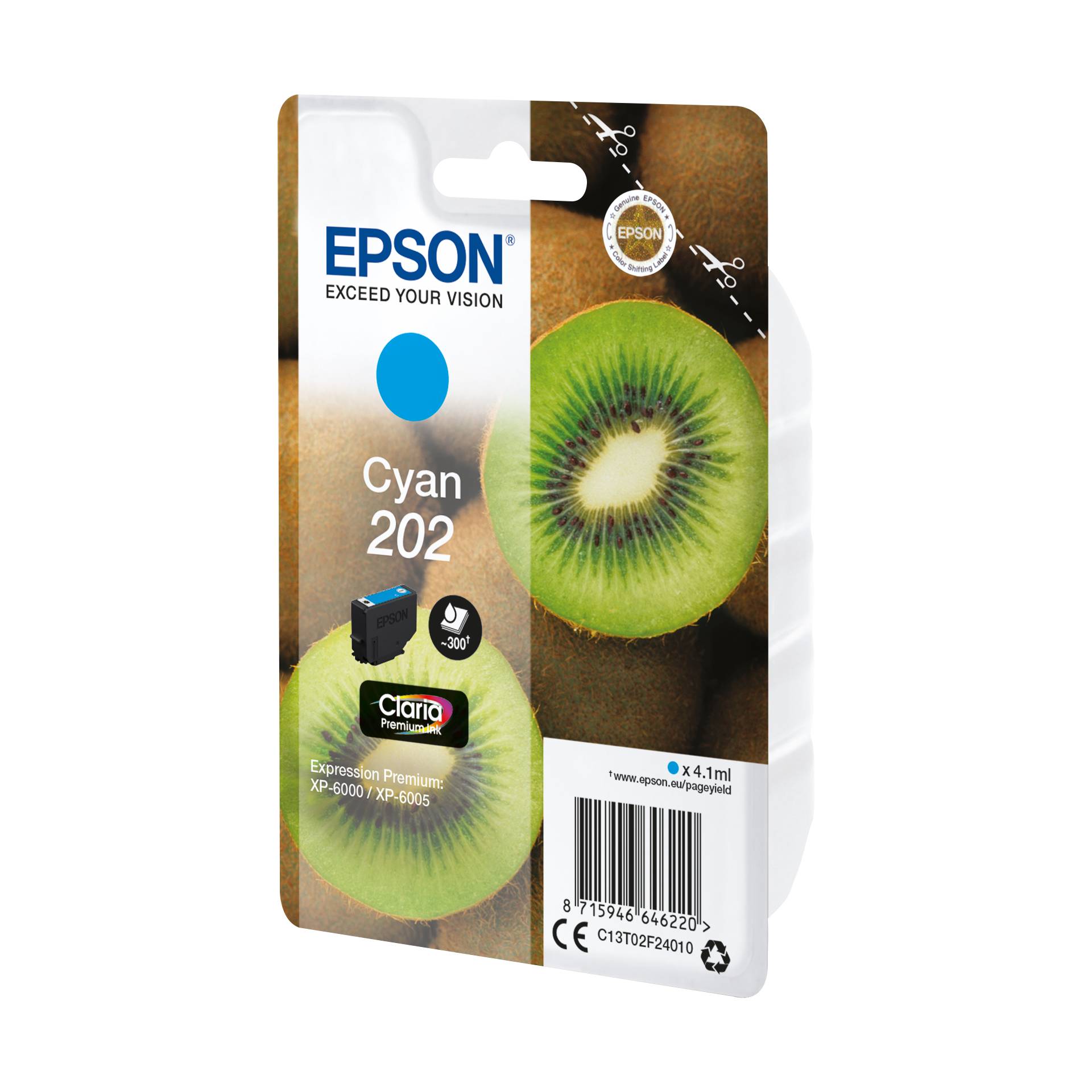Epson cartuccia ciano Claria Premium 202        T 02F2