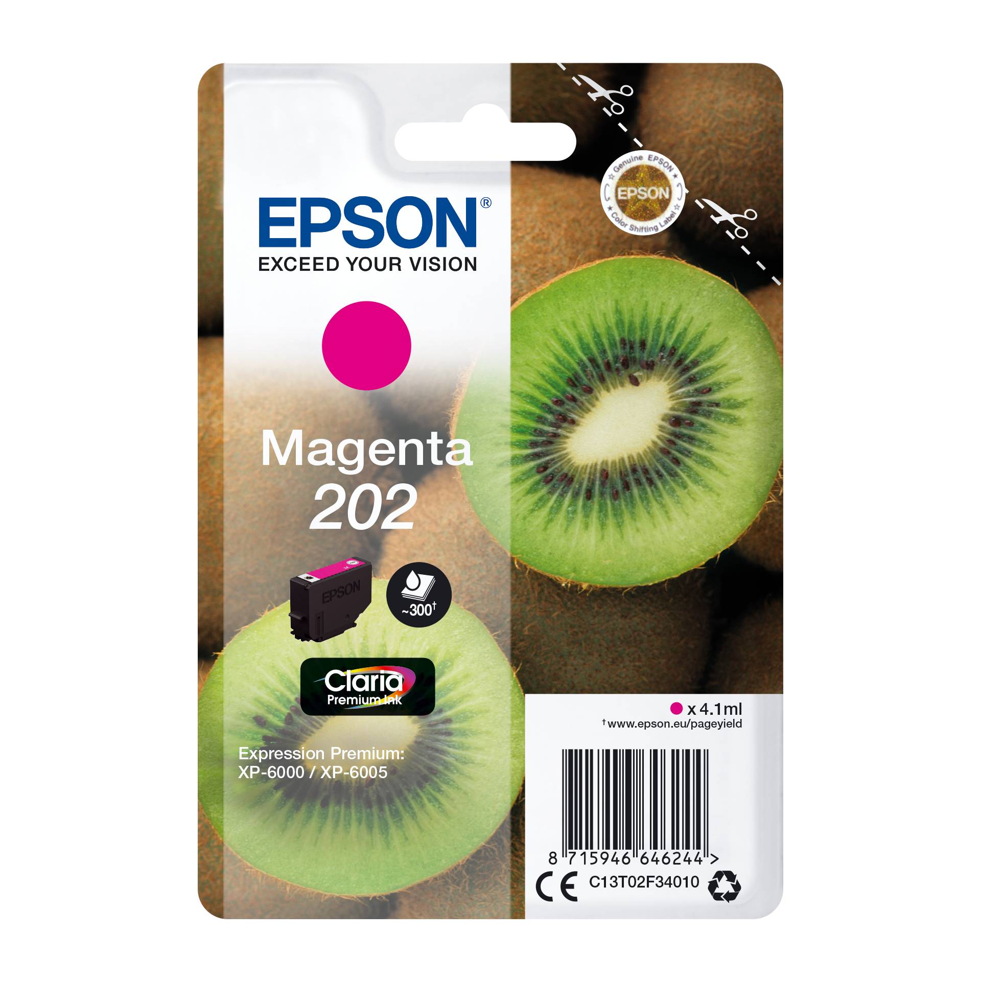 Epson cartuccia magenta Claria Premium 202        T 02F3