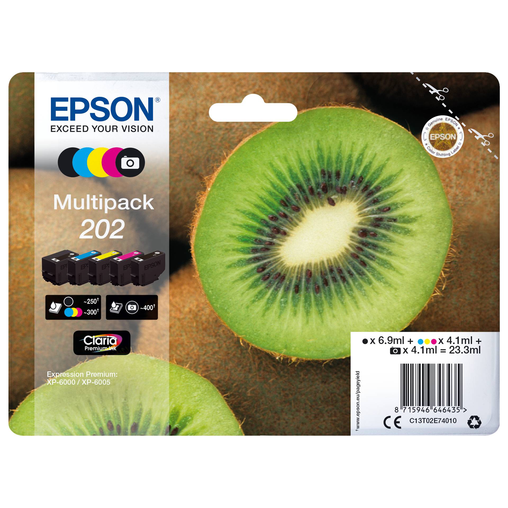 Epson Multipack Claria Premium T 202 BK/PB/C/M/Y         T 0