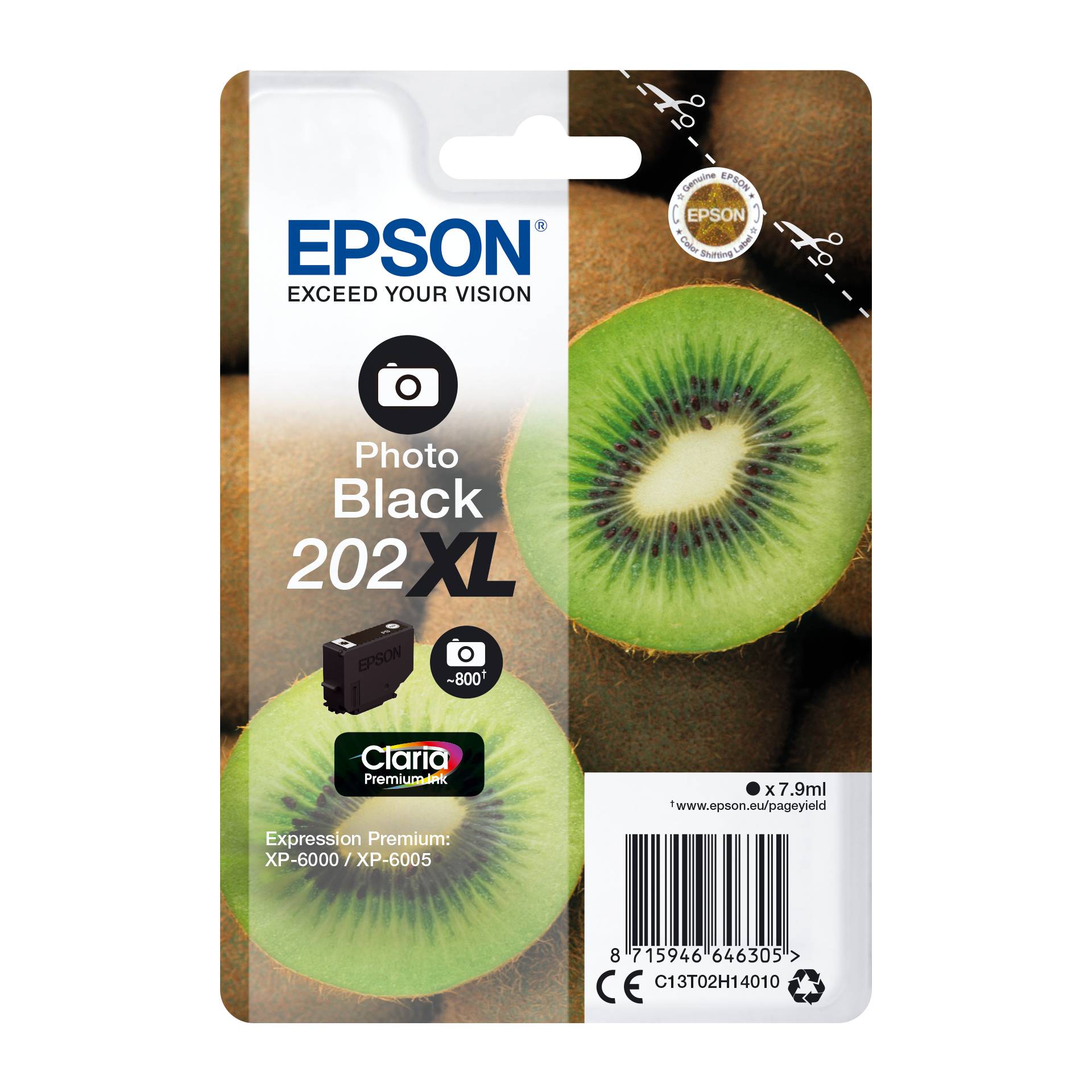Epson cartuccia foto nero Claria Premium 202 XL     T 02H1