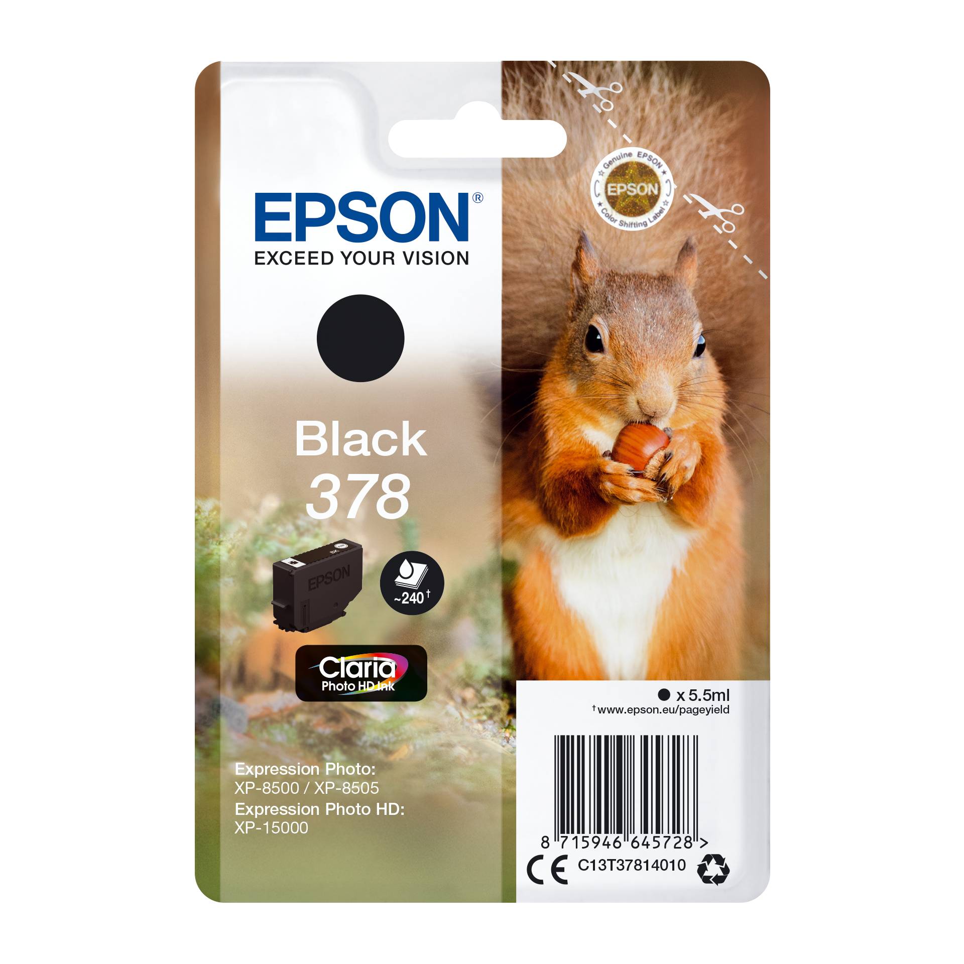 Epson cartuccia nero Claria Photo HD 378       T 3781