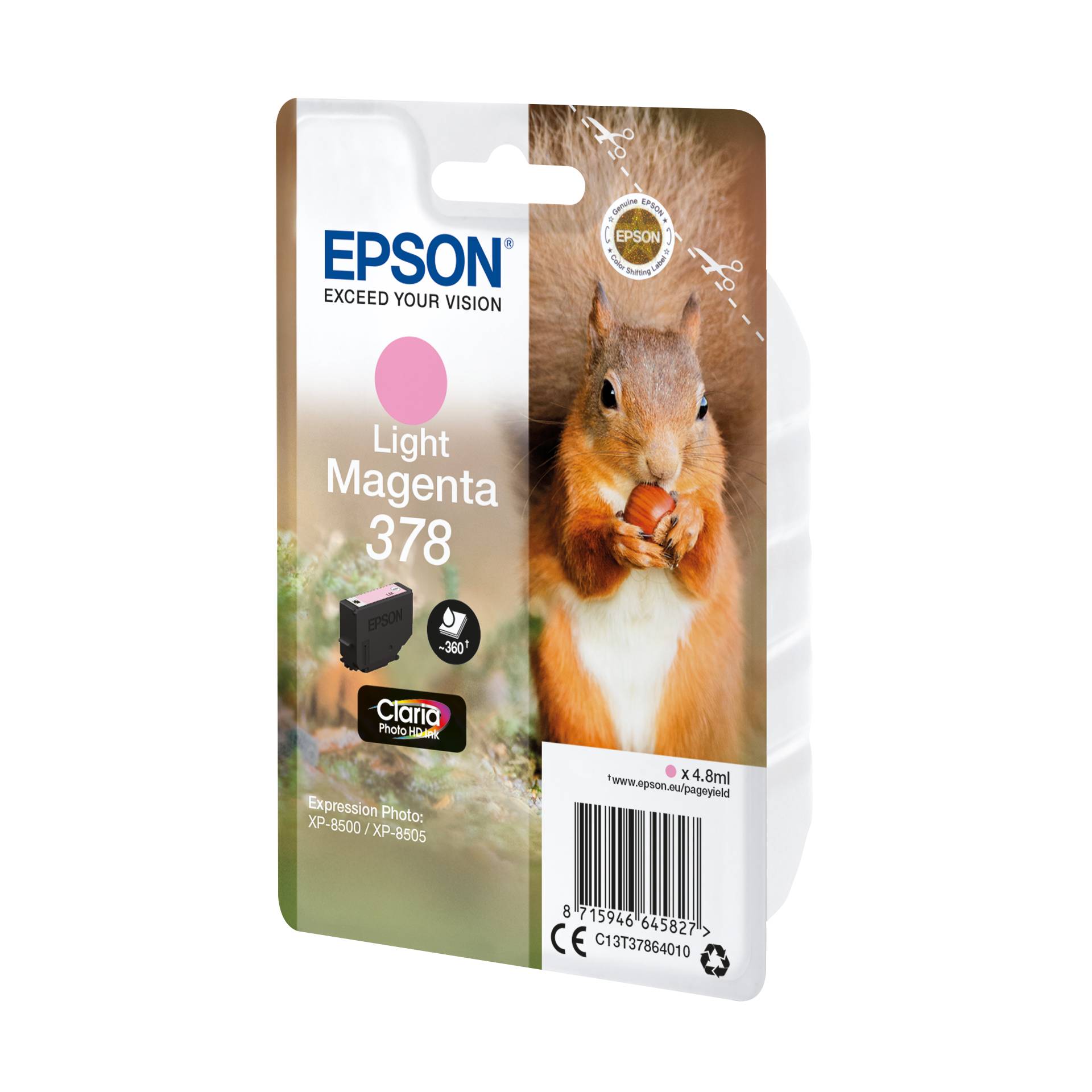 Epson cartuccia 378 light magenta Claria Photo HD   T 3786