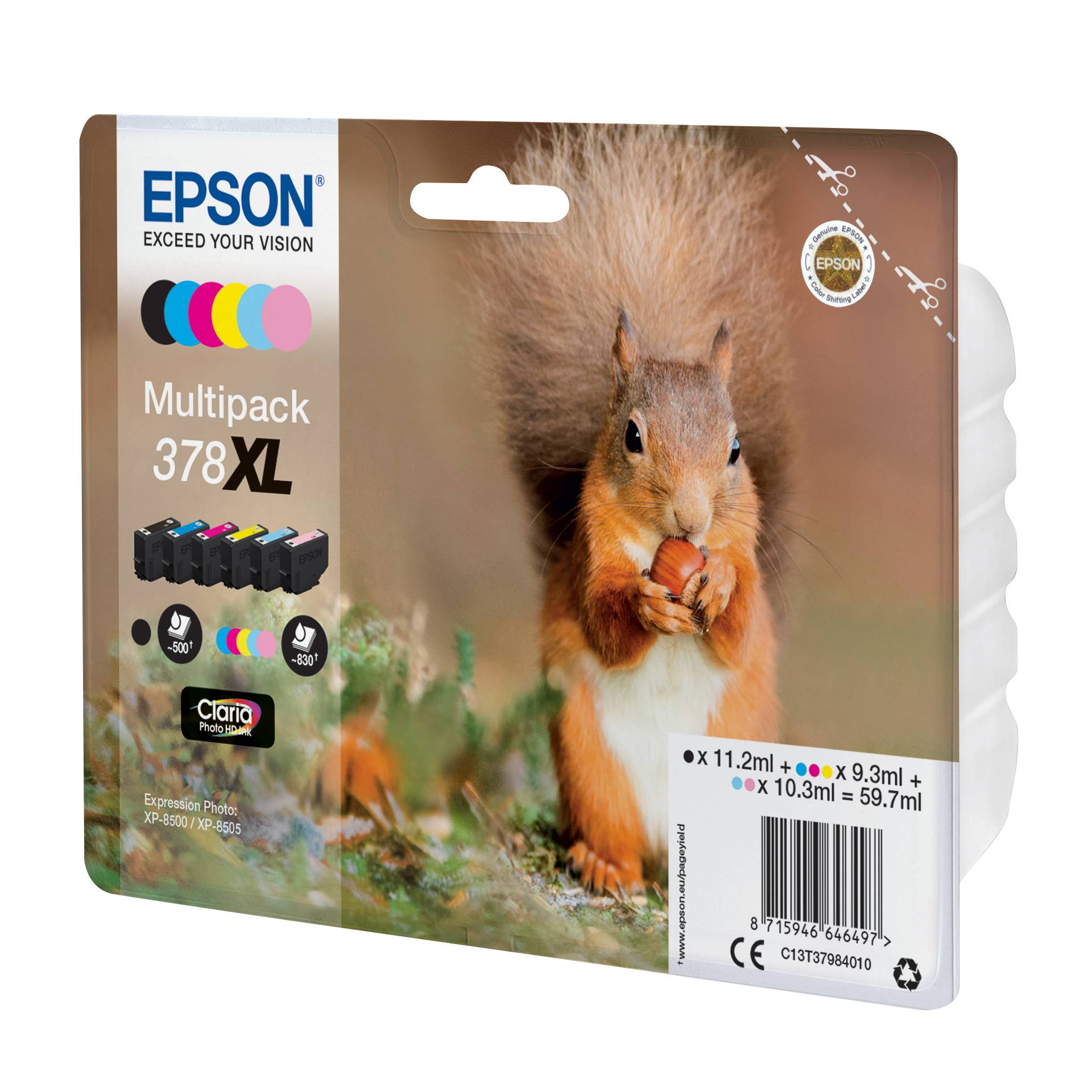 Epson Multipack Claria Photo HD T 378 XL (6 Farben)       T