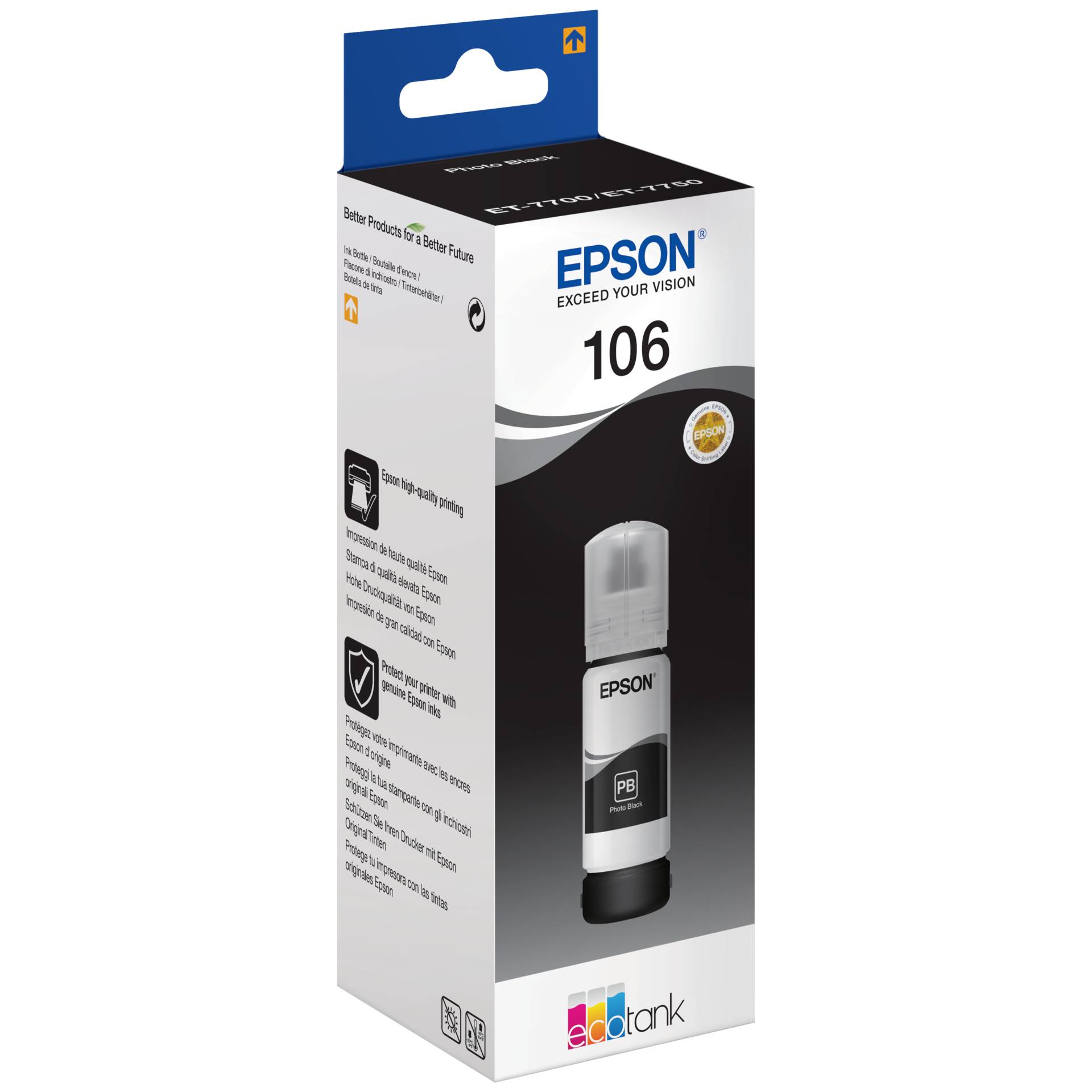 Epson EcoTank foto nero T 106 70 ml               T 00R1