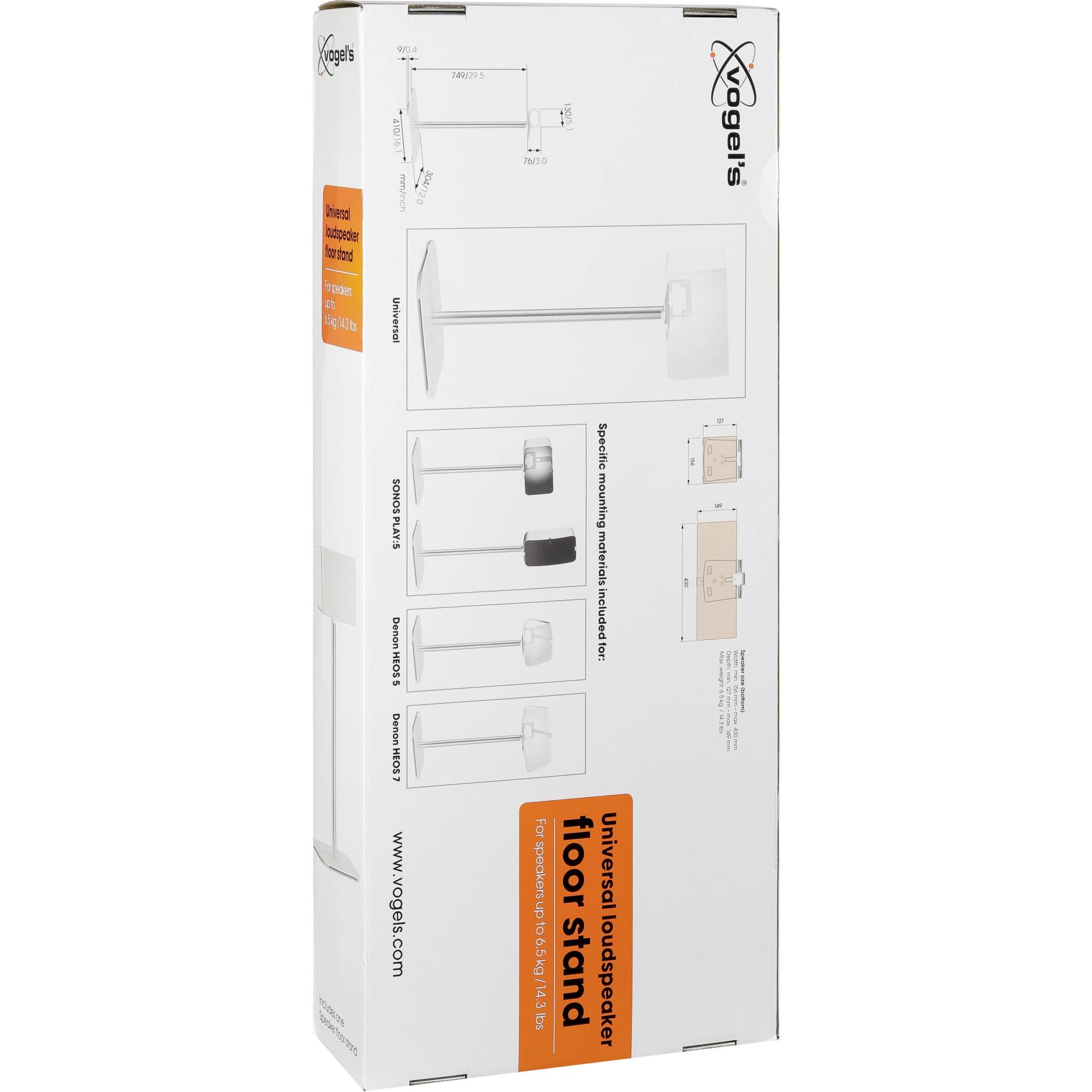 Vogels Sound 3305 Base da pav. L bianco