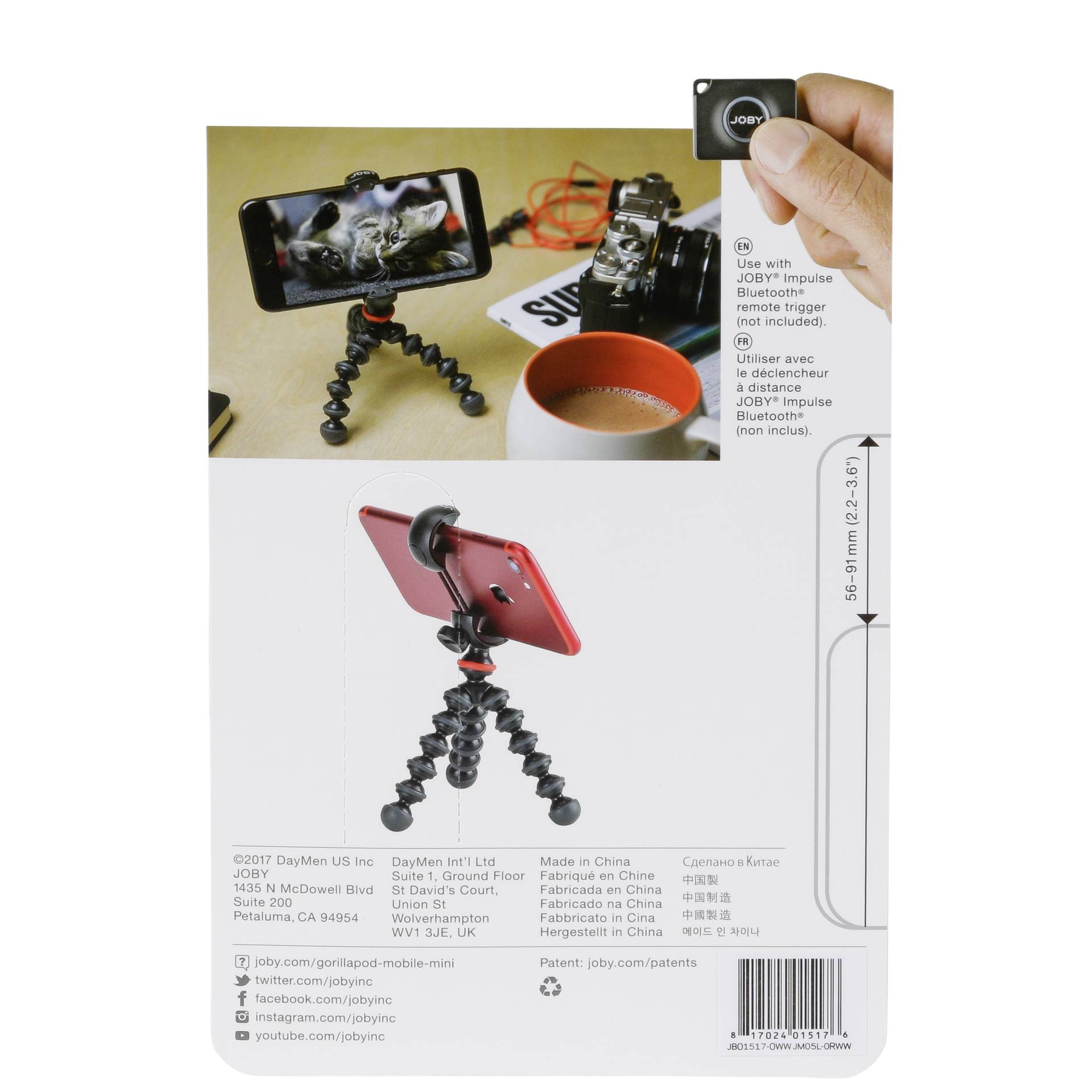 Joby GorillaPod Mobile Mini schwarz/carbone