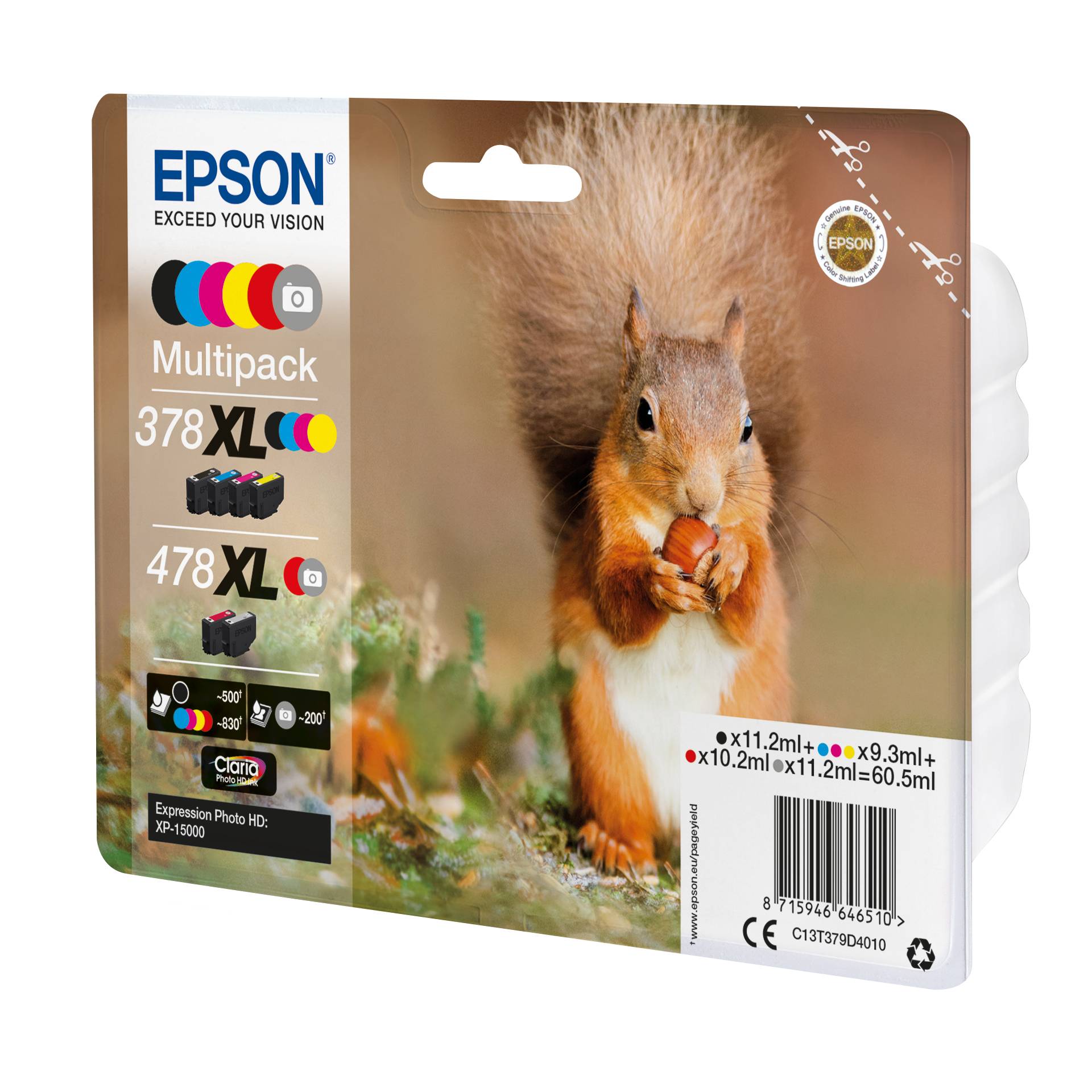 Epson Multipack Claria Photo HD T 378/478 XL (6 Farben)   T