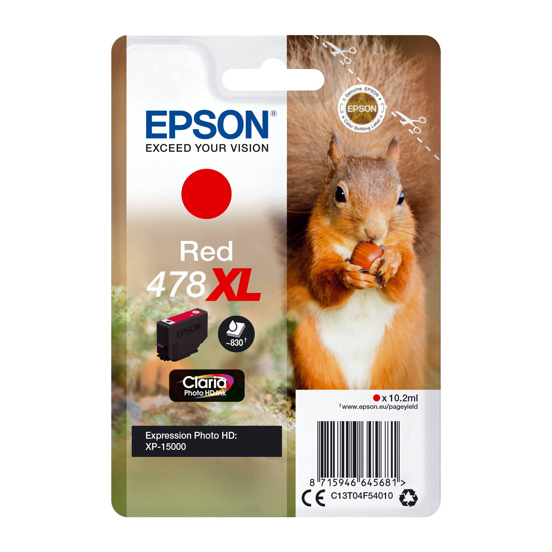 Epson cartuccia rosso Claria Photo HD 478 XL    T 04F5