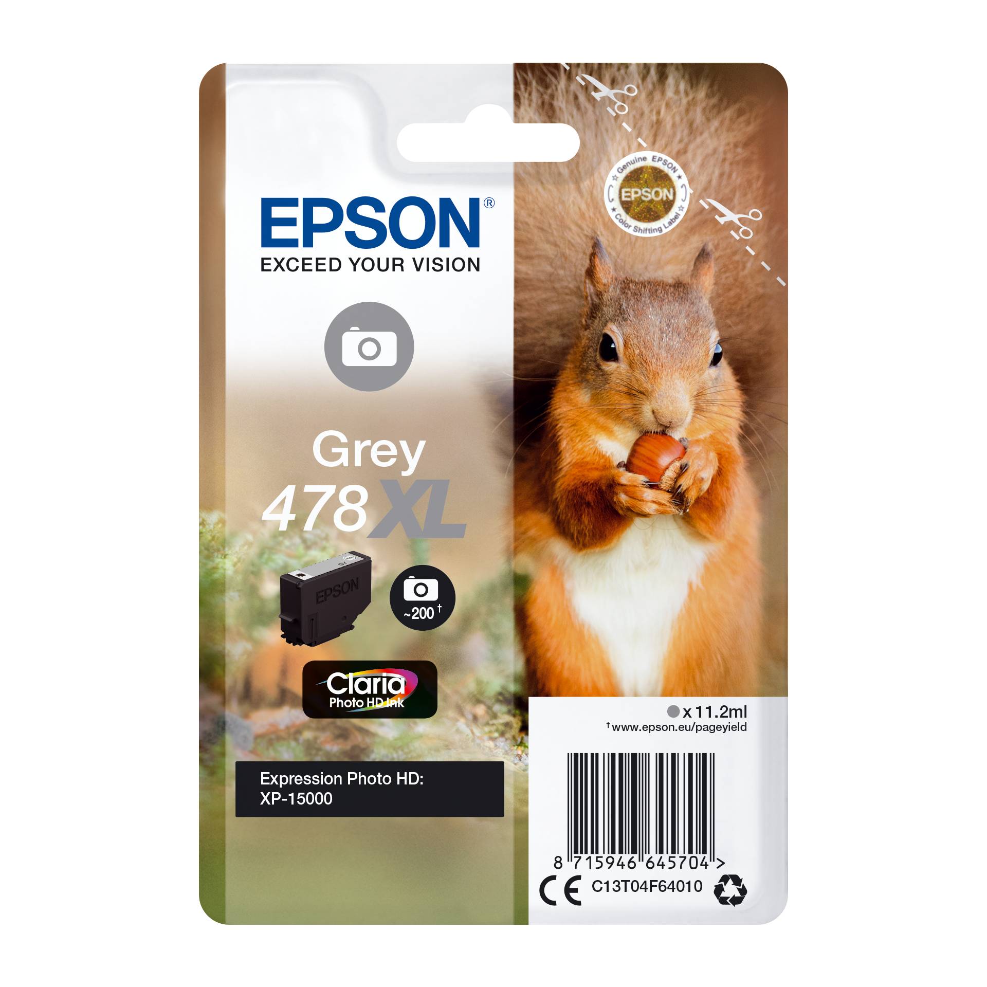 Epson cartuccia grigio Claria Photo HD 478 XL    T 04F6