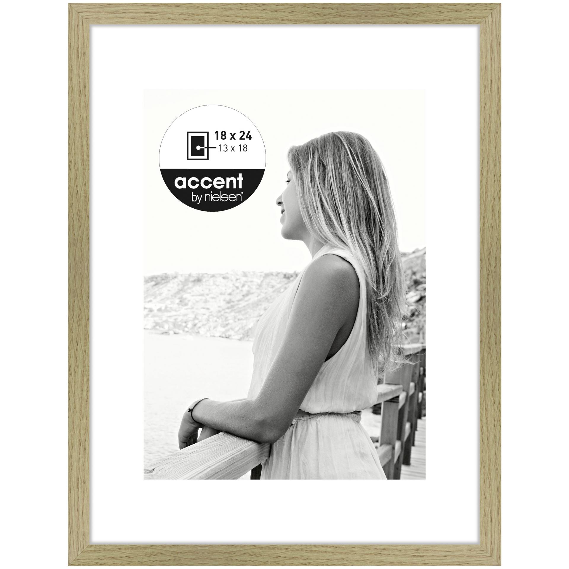 Nielsen Aura quercia 18x24 legno incl. Passepartout 1134002