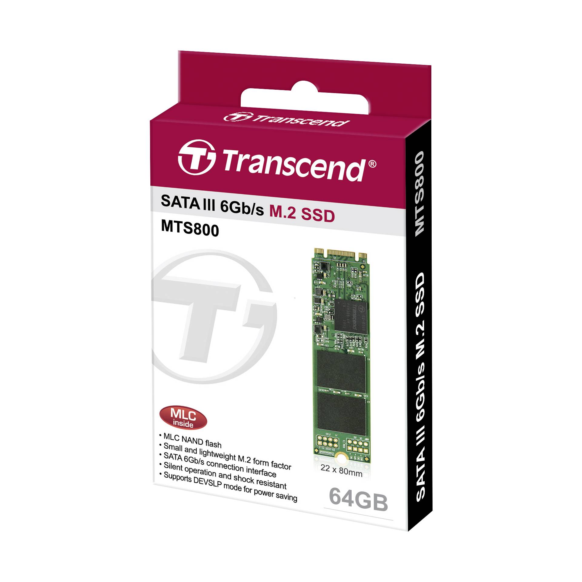 Transcend SSD MTS800S       64GB M.2 SATA III