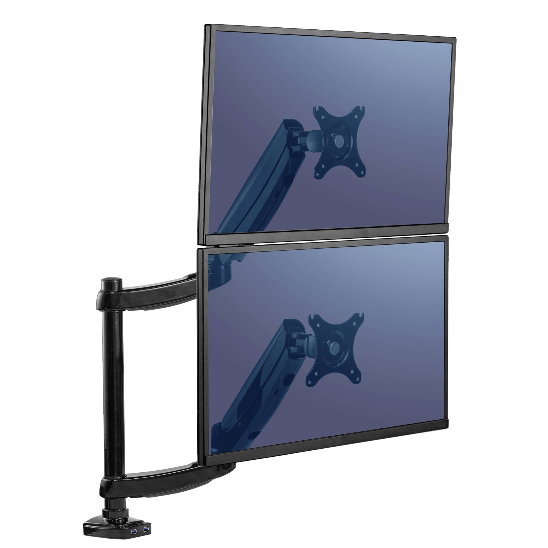 Fellowes Platinum Series braccio monitor doppio verticale
