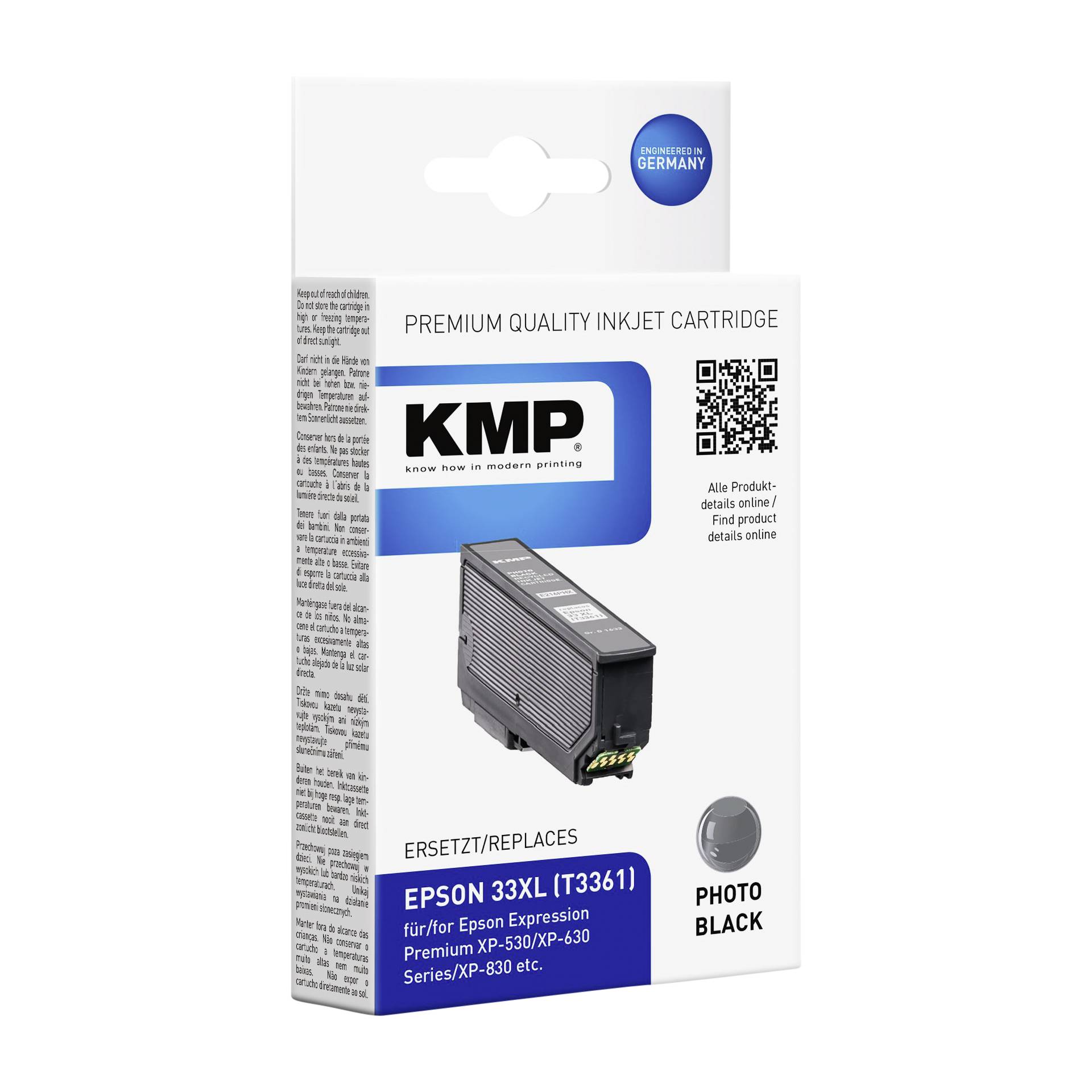 KMP E216PHX cartuccia foto nero comp. con Epson T 3361XL