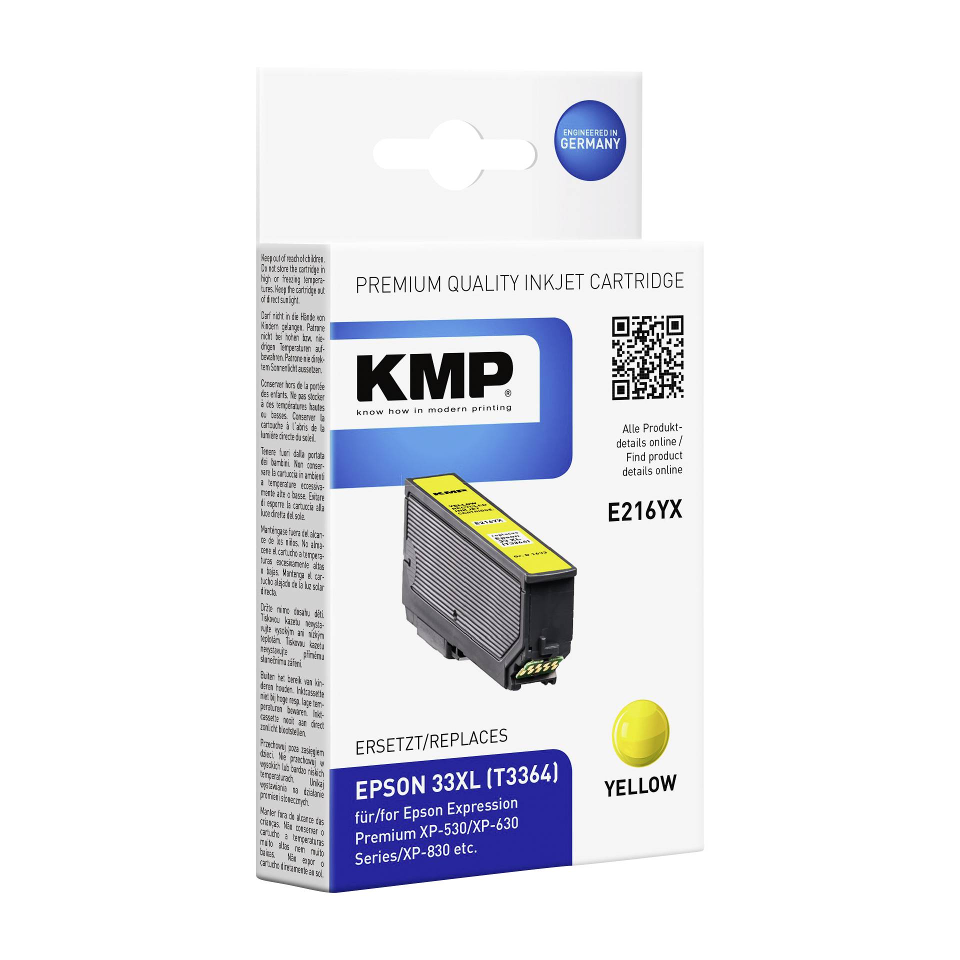 KMP E216YX cartuccia giallo compatibile con Epson T 3364 XL
