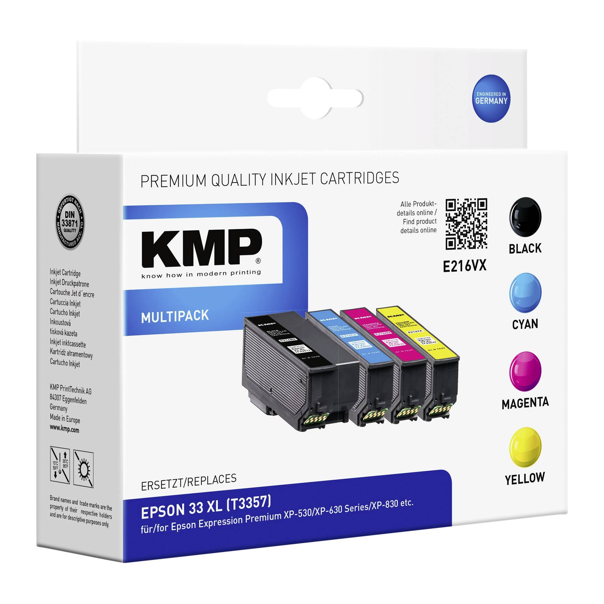 KMP E216VX Multipack BK/PBK/CMY compatibile con Epson T 3357