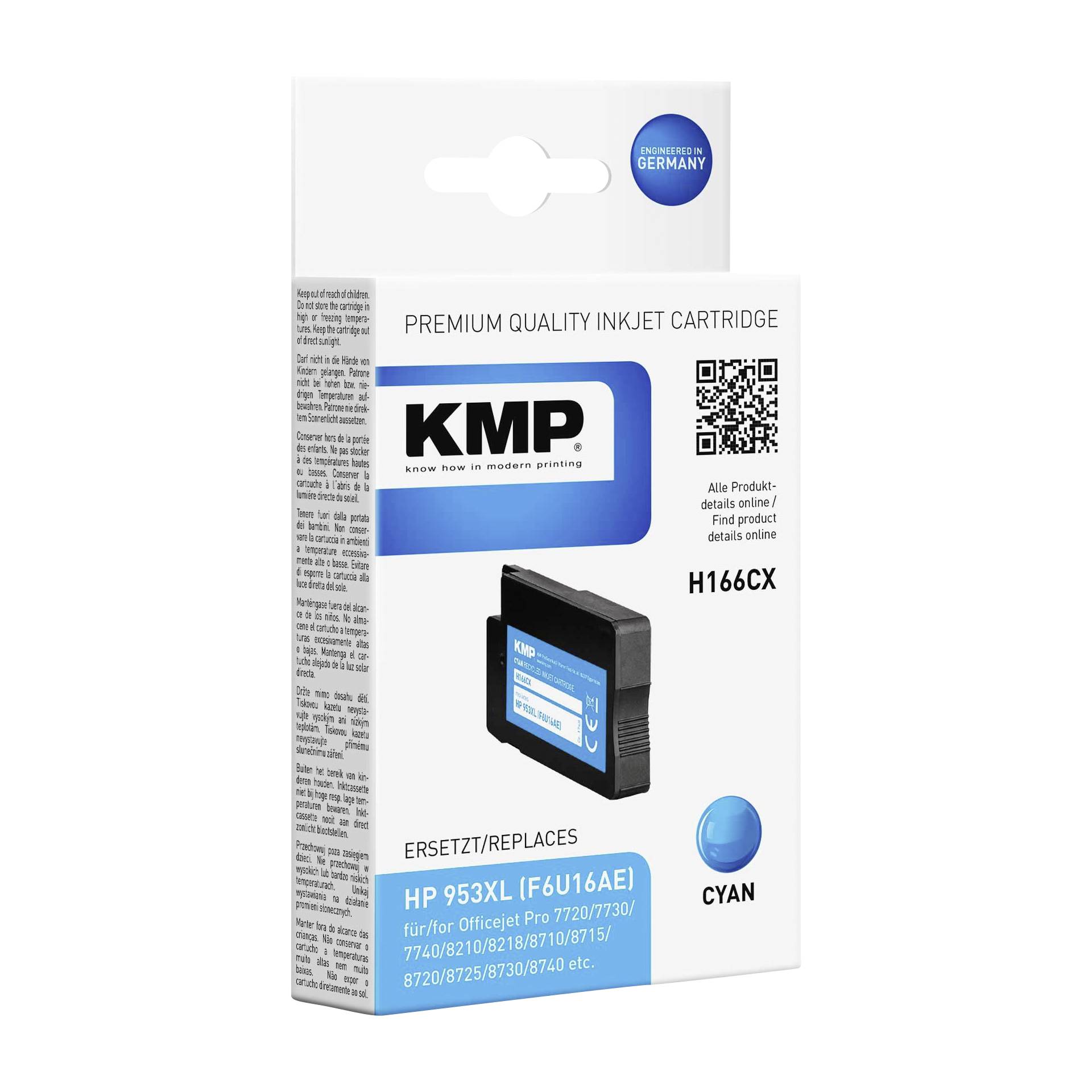 KMP H166CX cartuccia ciano compatibile con HP F6U16AE