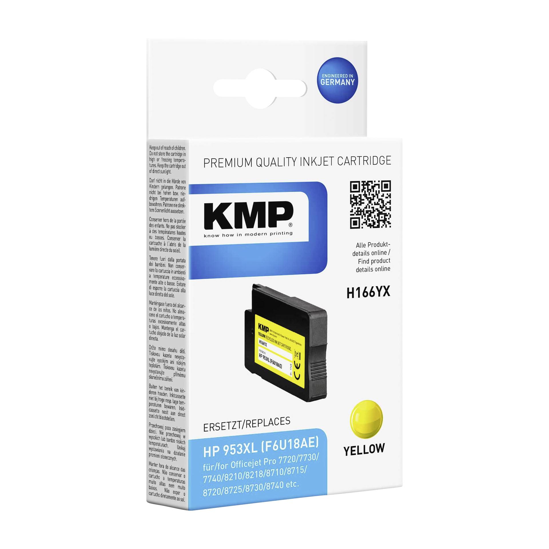 KMP H166YX cartuccia giallo compatibile con HP F6U18AE