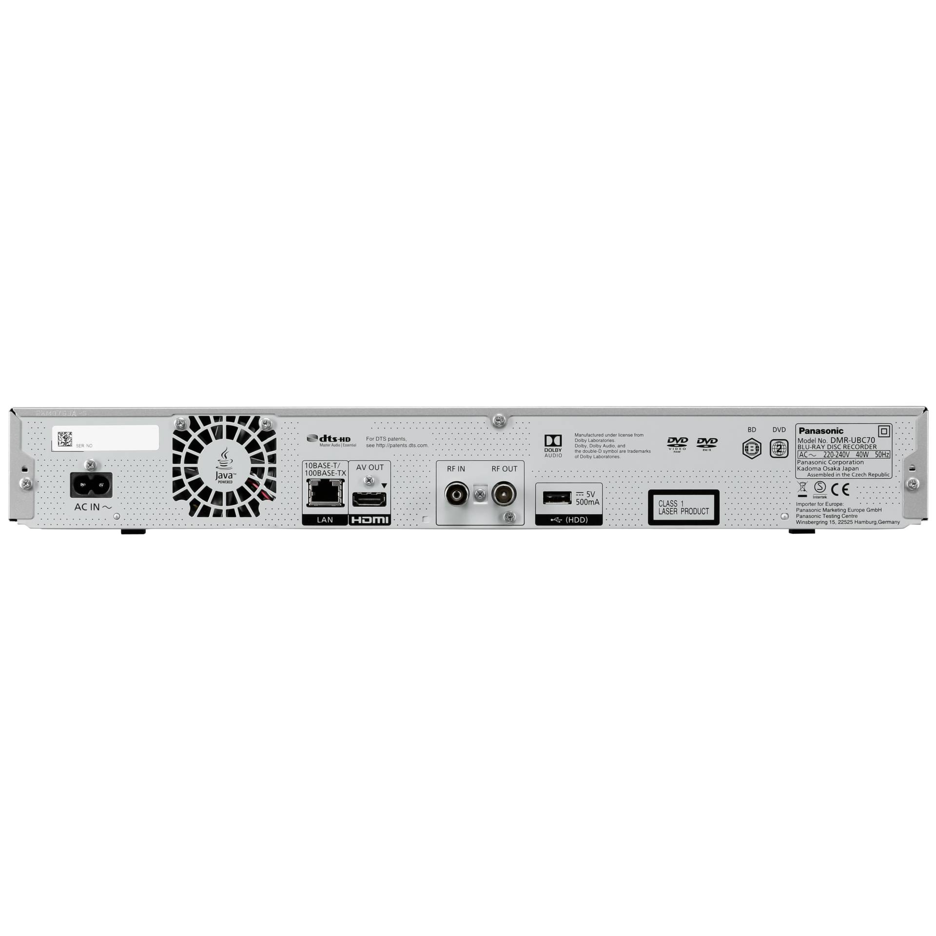 Panasonic DMR-UBC70EGS argento