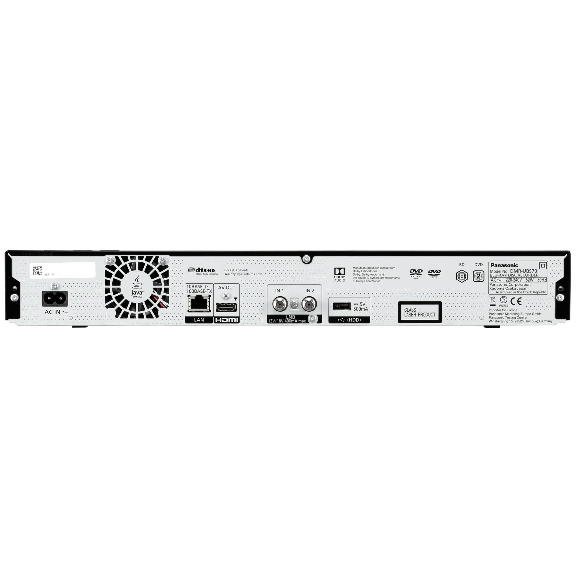 Panasonic DMR-UBS70EGK nero