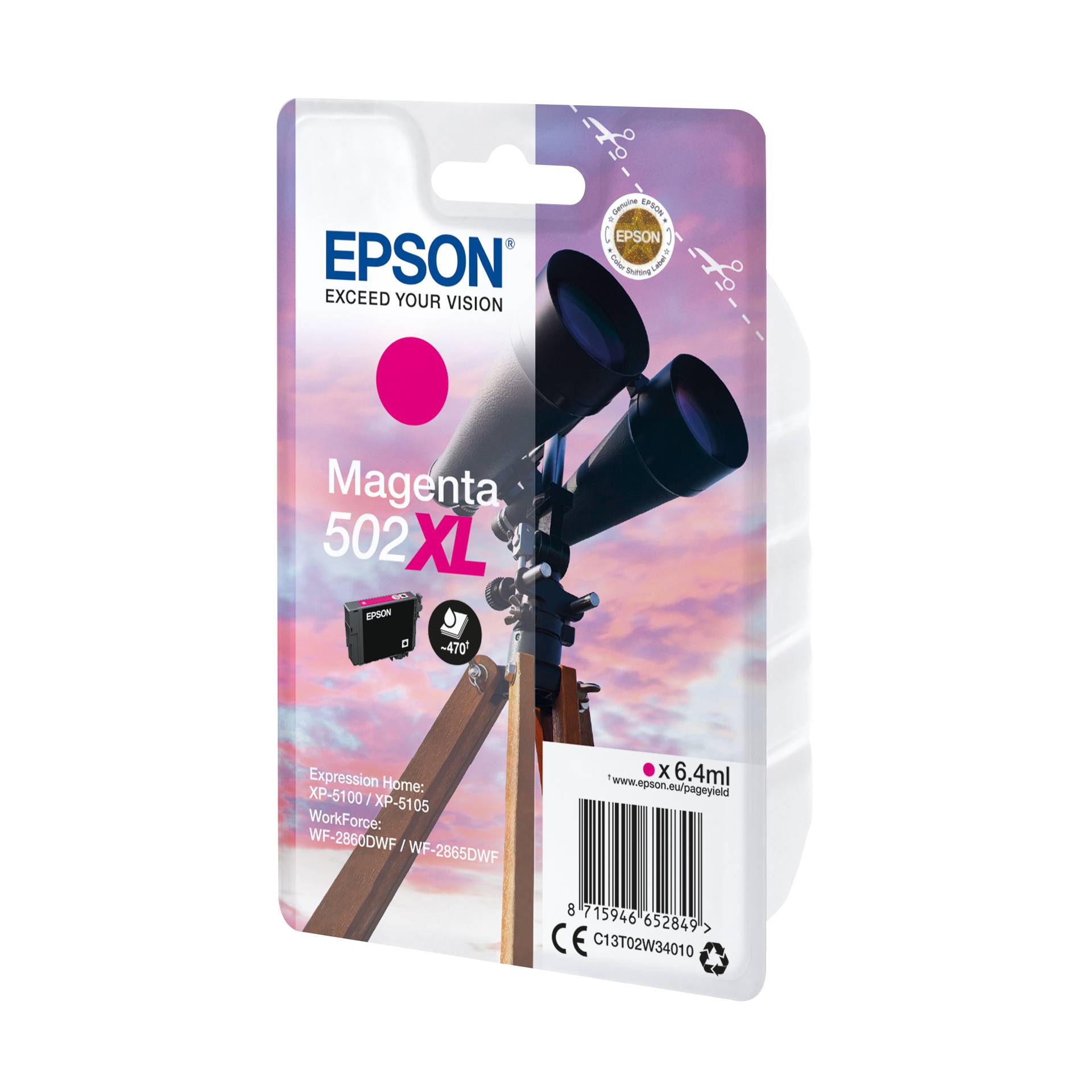 Epson cartuccia magenta 502 XL                    T 02W3