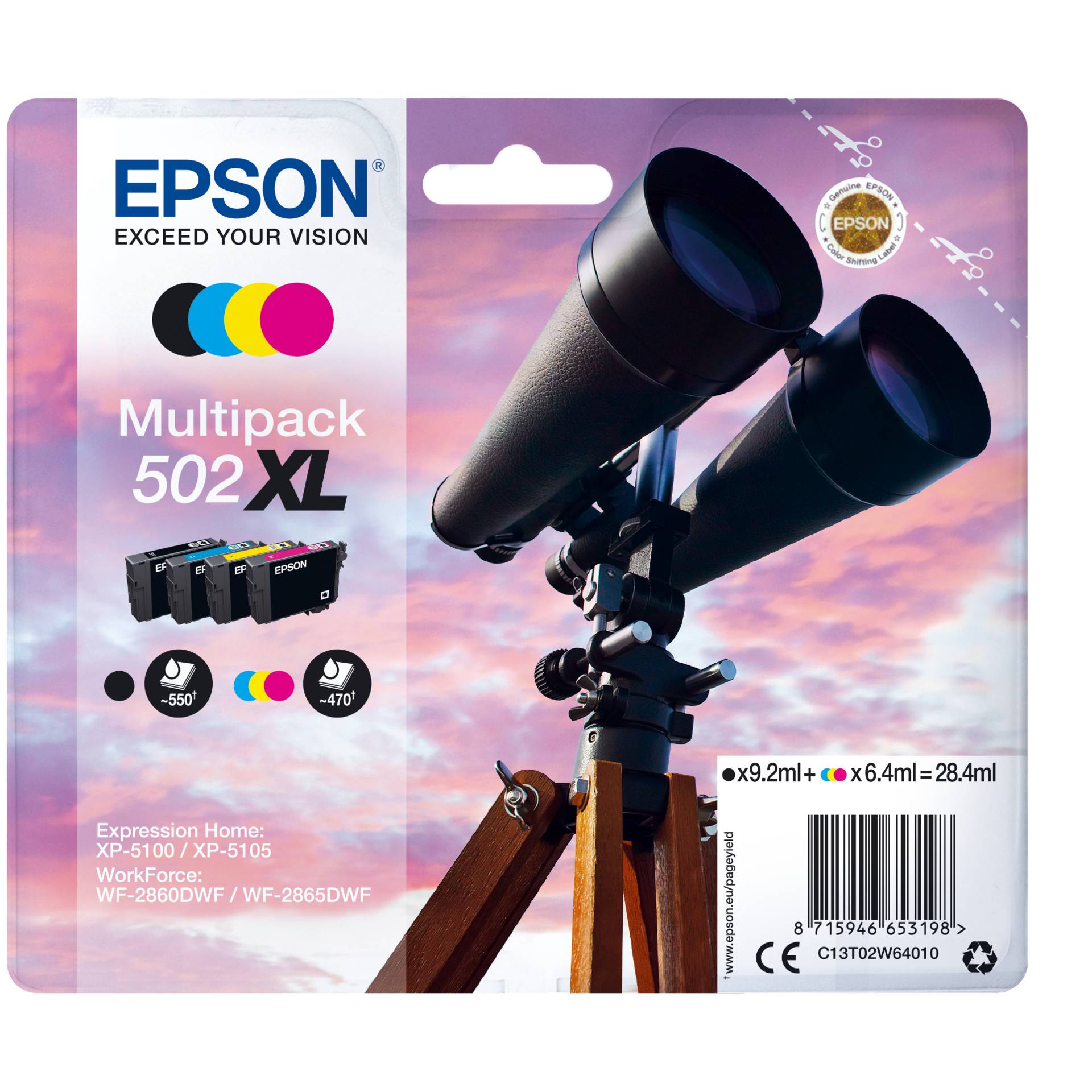 Epson Multi confezione BK/C/M/Y 502 XL                    T