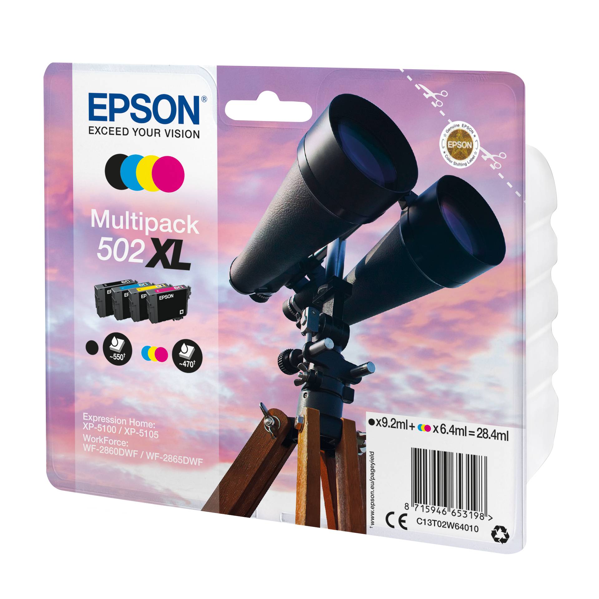 Epson Multi confezione BK/C/M/Y 502 XL                    T
