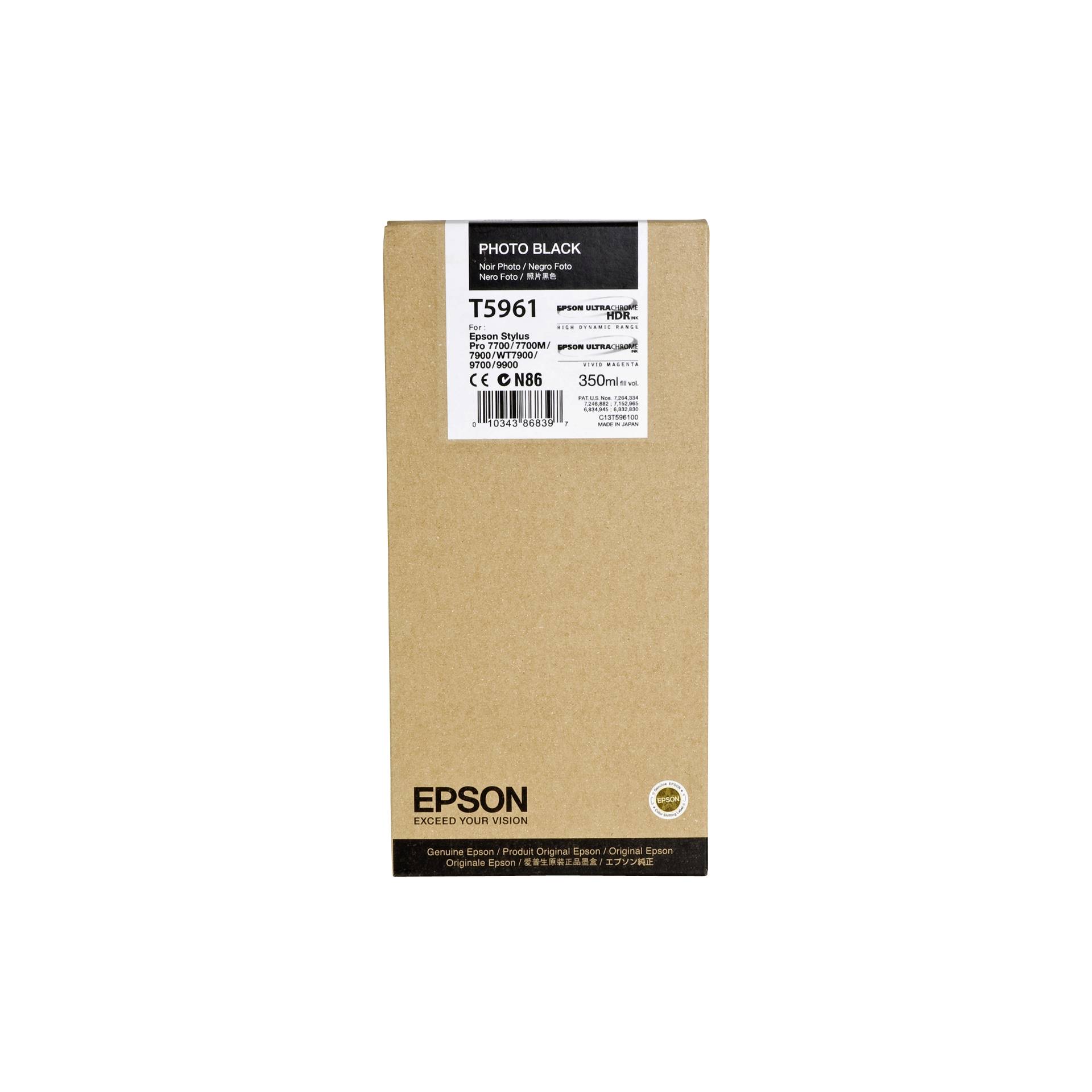 Epson cartuccia     foto nero  T 596 350 ml        T 5961