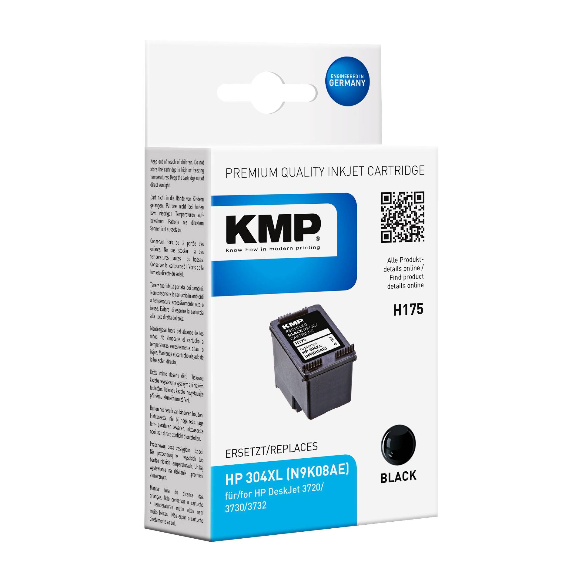 KMP H175BX cartuccia nero compatibil.con HP N9K08AE 304 XL