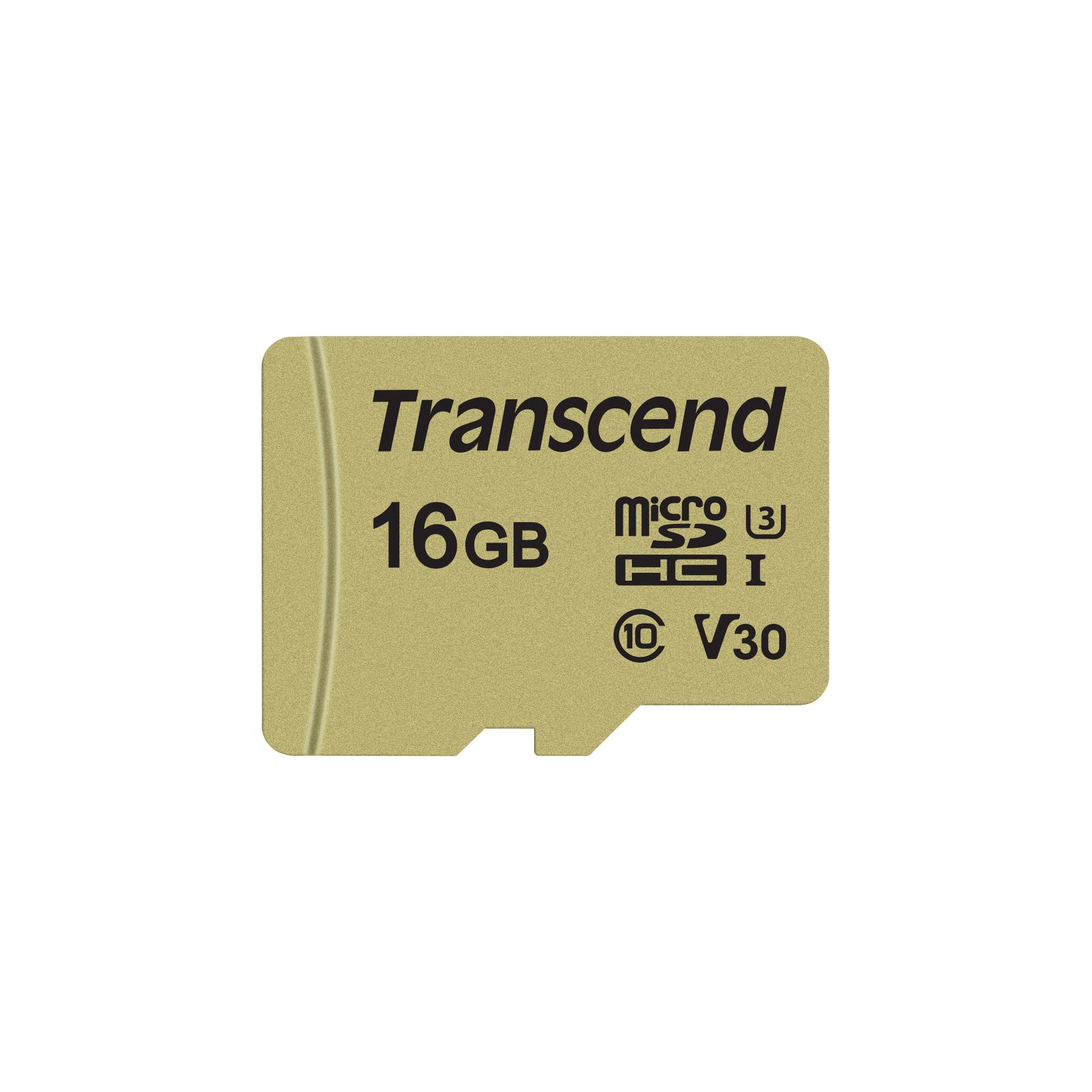 Transcend microSDHC 500S    16GB Class 10 UHS-I U3 V30 + Ada