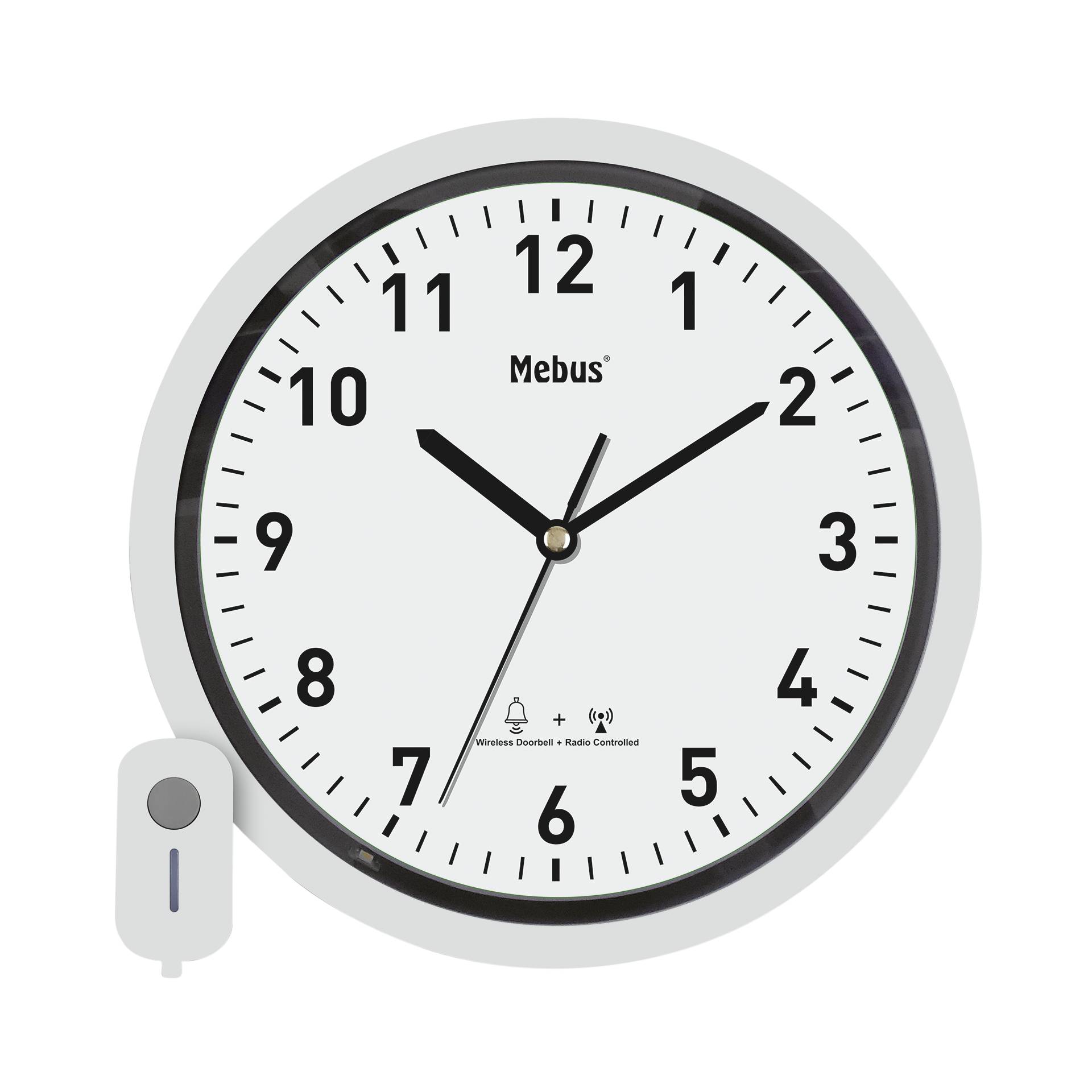 Mebus 41824 orologio da parete radiocontrollato con campanel