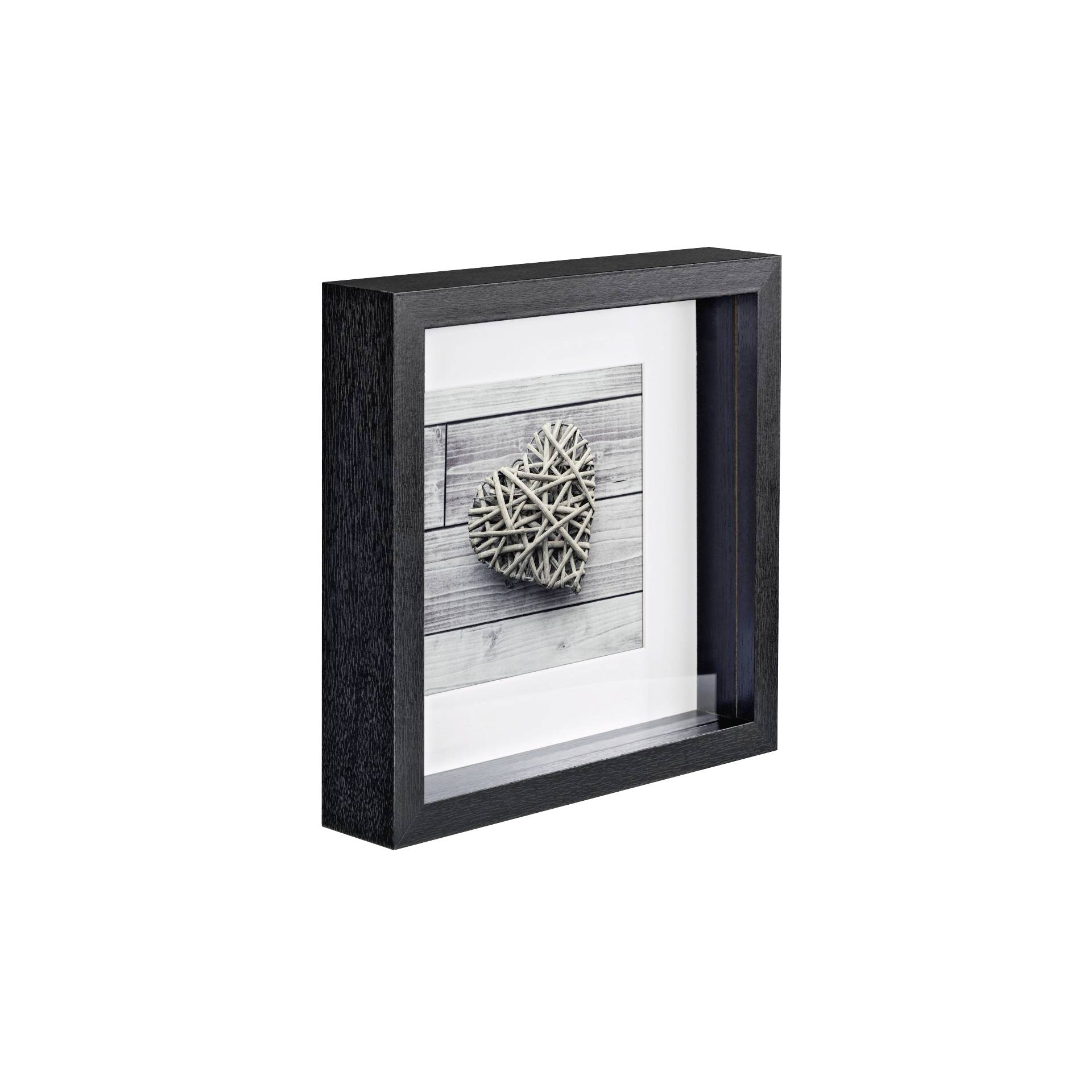 Hama Scala 3D nero 23x23 cornice portafoto legno con Passep.