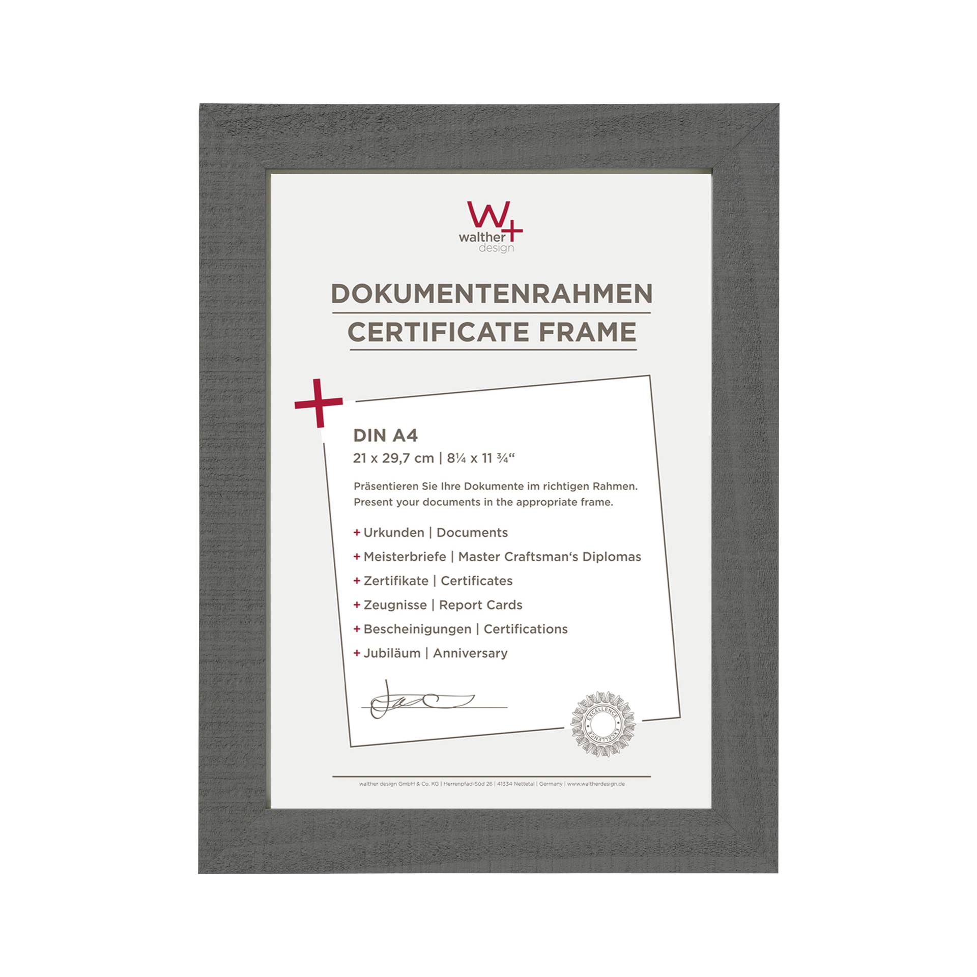 Walther Home DIN A4      21x29,7 legno grigio HO130D