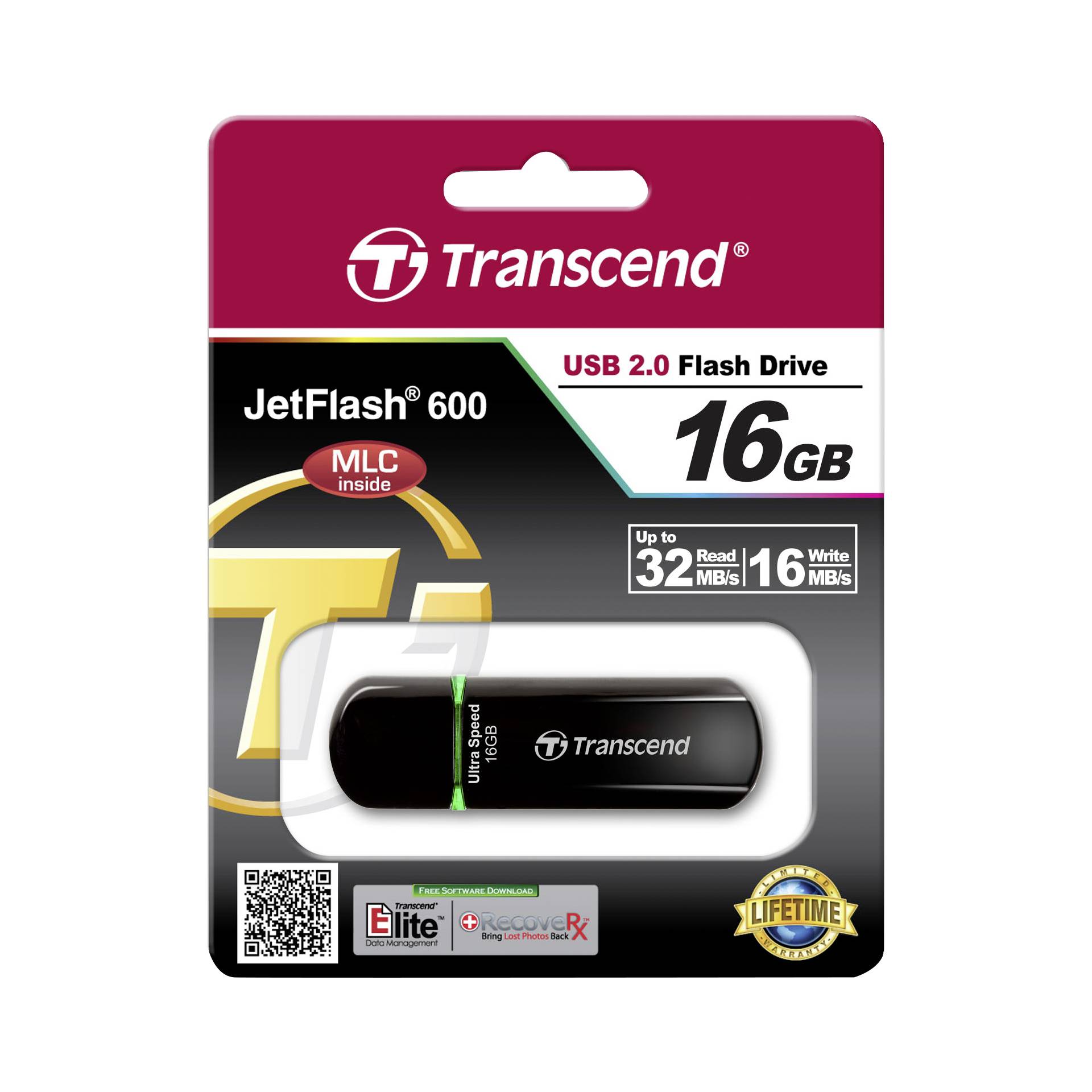 Transcend JetFlash 600 16GB USB 2.0