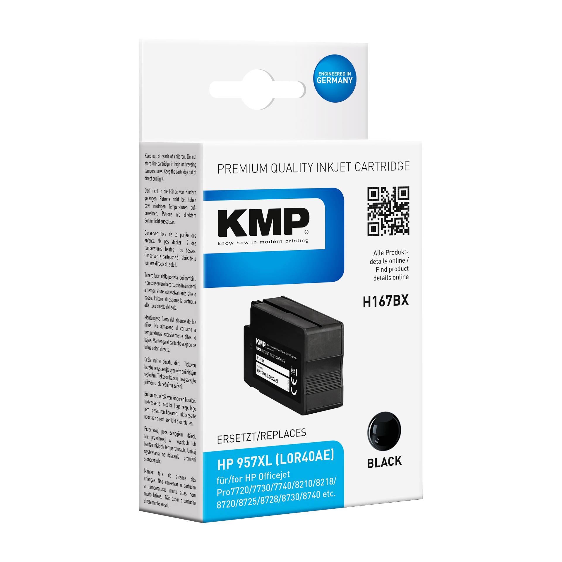 KMP H167BX cartuccia nero compatibil.con HP L0R40AE 957 XL