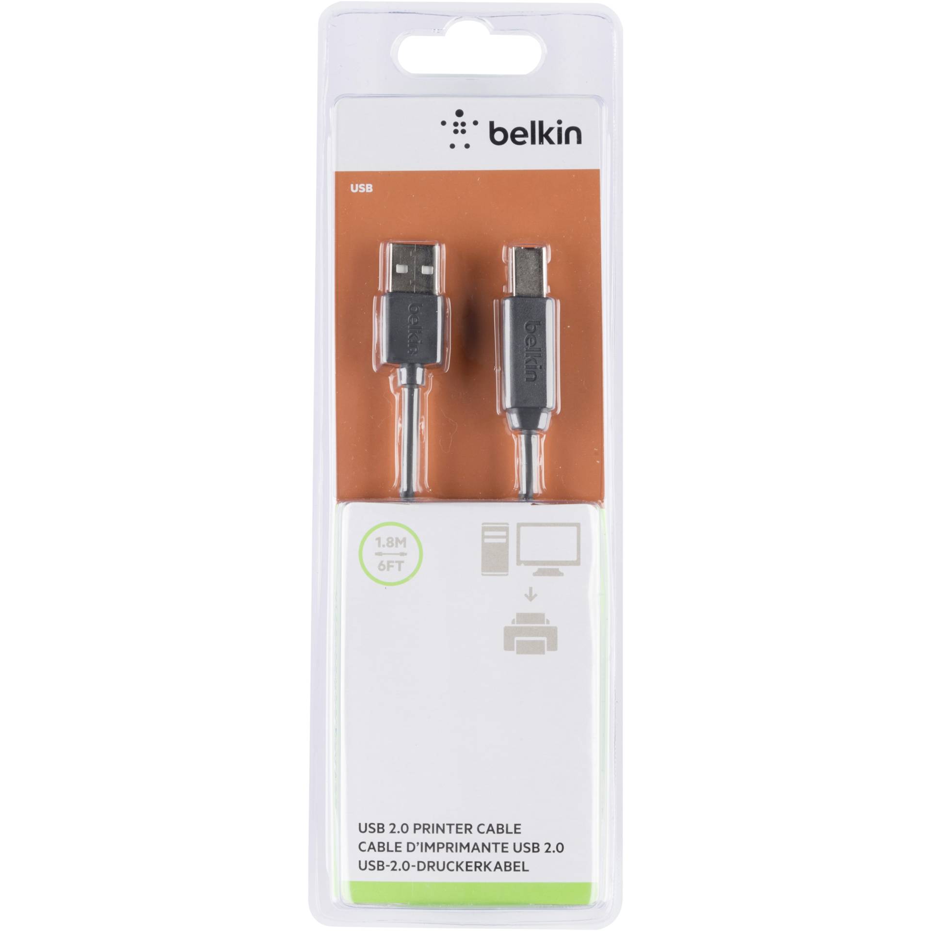 Belkin USB 2.0 cavo stampante Prem., USB-A / USB-B, 1,8m, ne