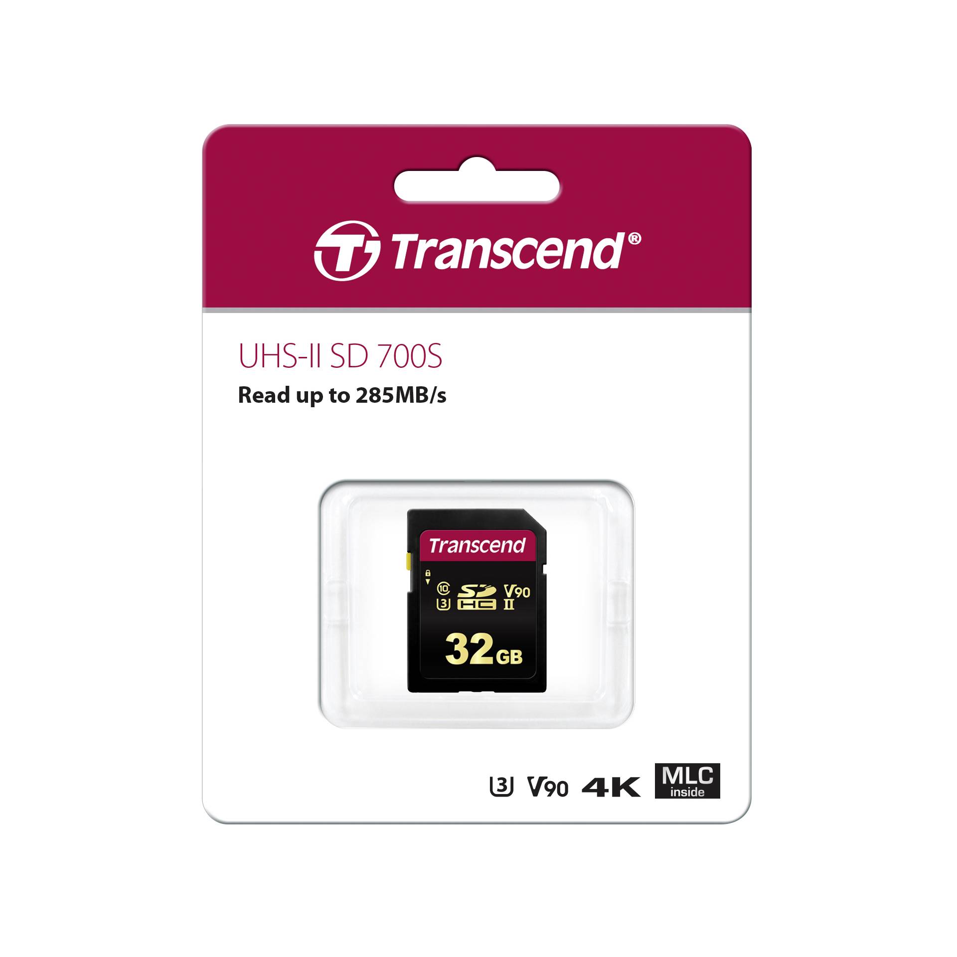 Transcend SDHC 700S         32GB Class 10 UHS-II U3 V90