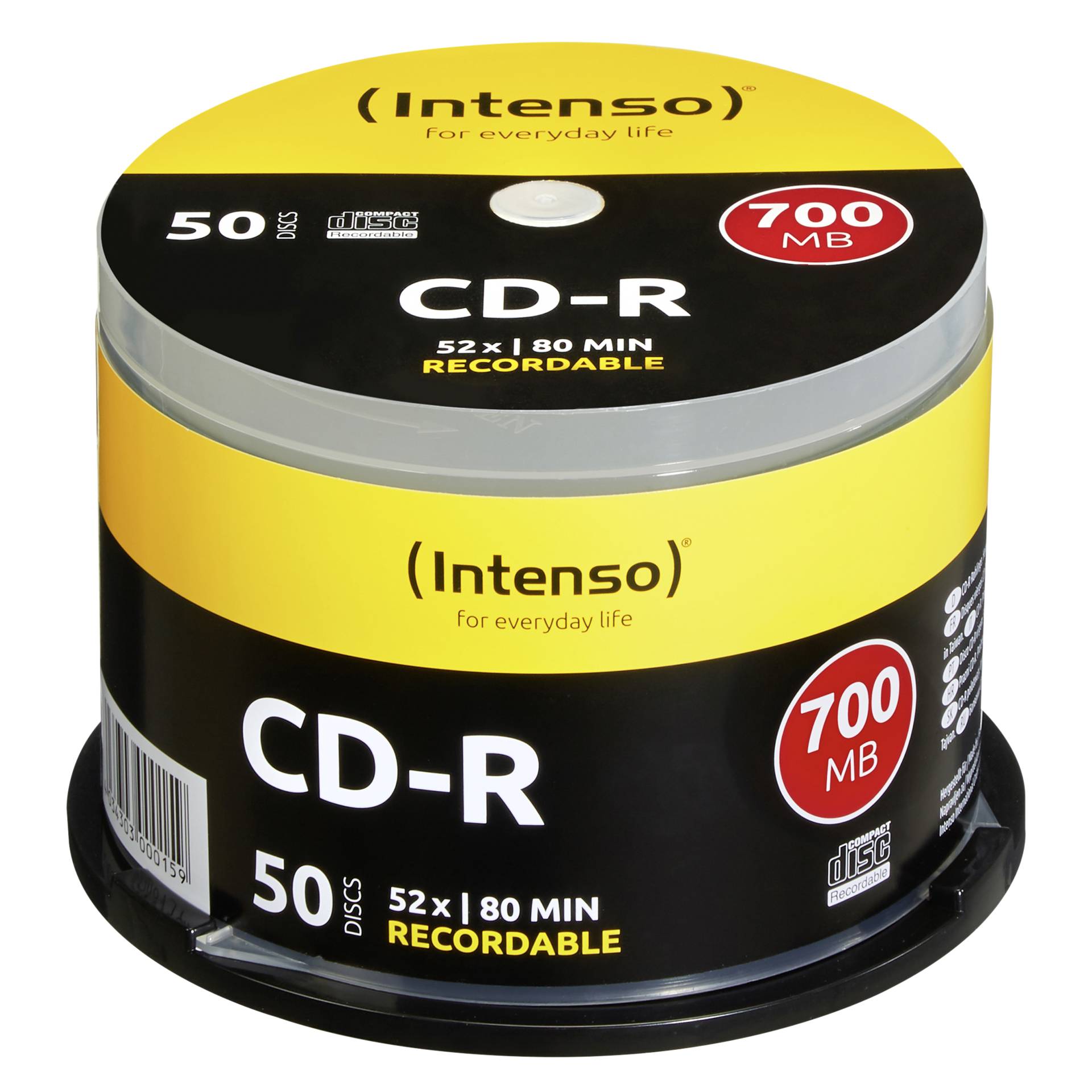 1x50 Intenso CD-R 80 / 700MB 52x Speed, Cakebox